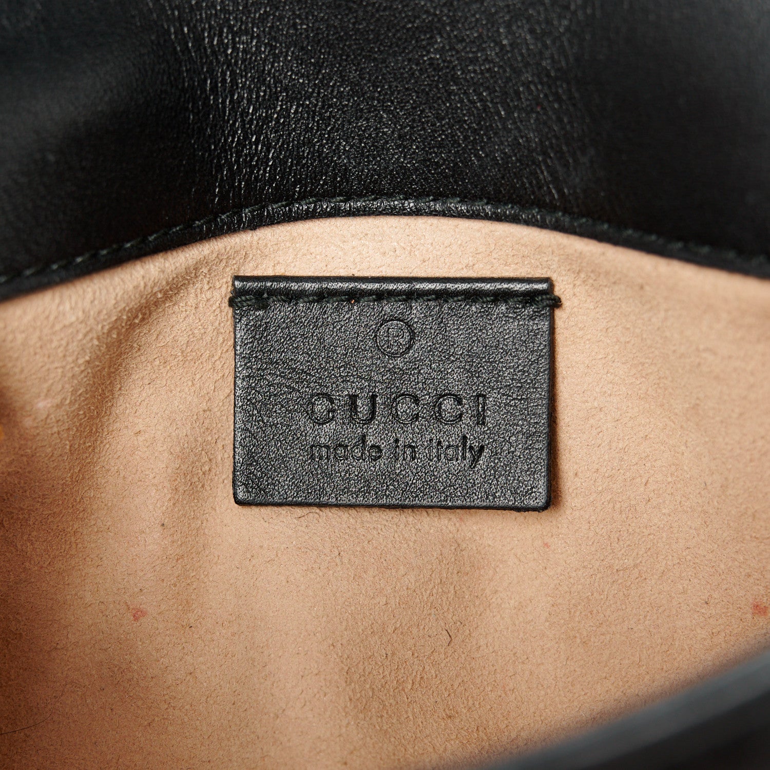 Gucci Calfskin Matelasse Super Mini GG Marmont Shoulder Bag Black 6 of 10