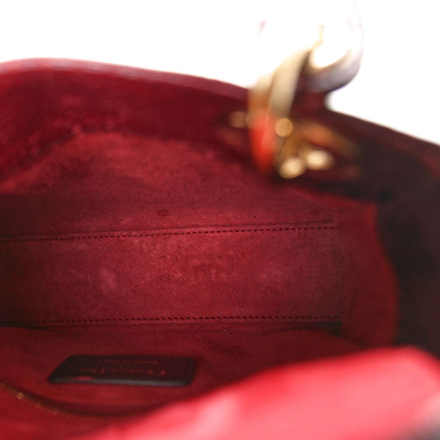 Snakeskin Gradient Mini Lady Dior Red