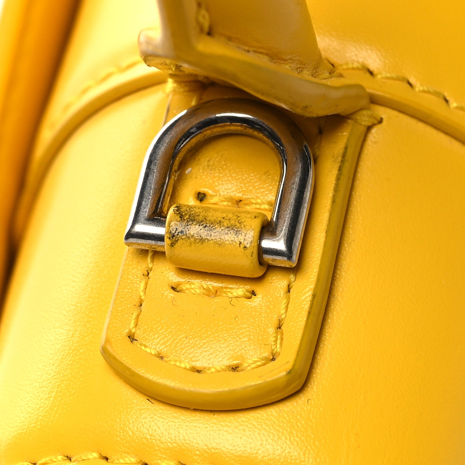 Balenciaga Shiny Box Calfskin Hourglass Top Handle Bag XS Yellow 11 of 15