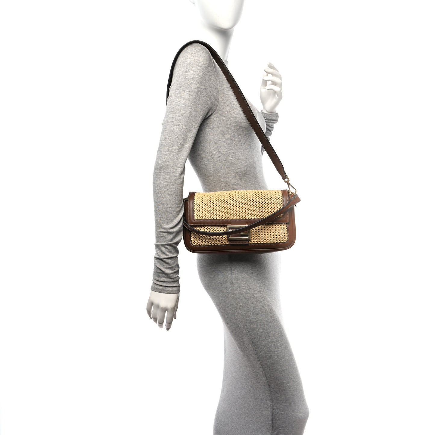 Macrame Crochet Baguette Natural Gianduia