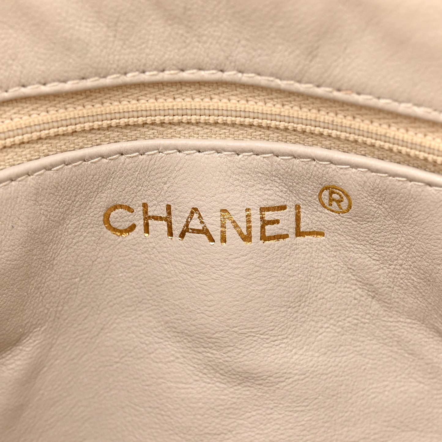 Lambskin Quilted CC Camera Case Beige