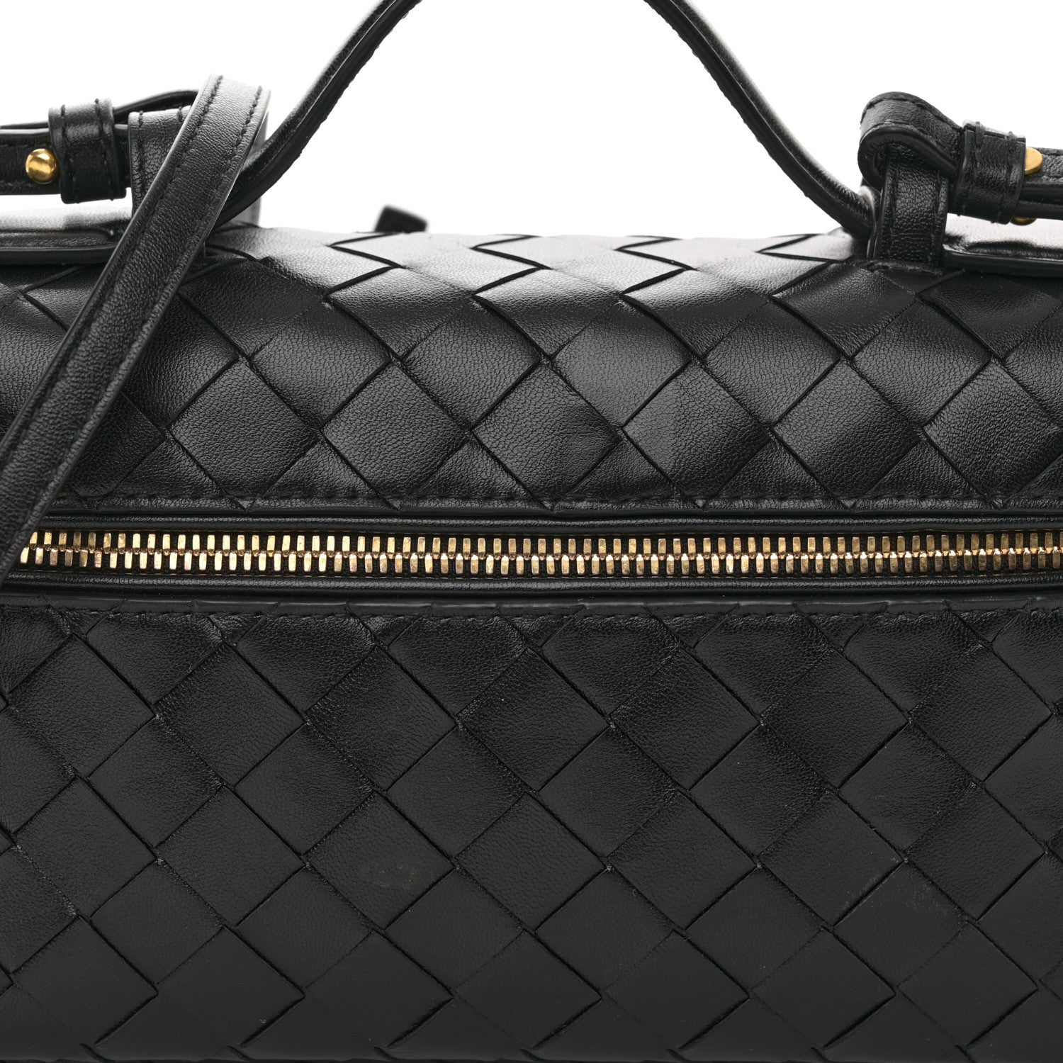 Bottega Veneta Calfskin Intrecciato Bang Bang Vanity Case Black 7 of 9