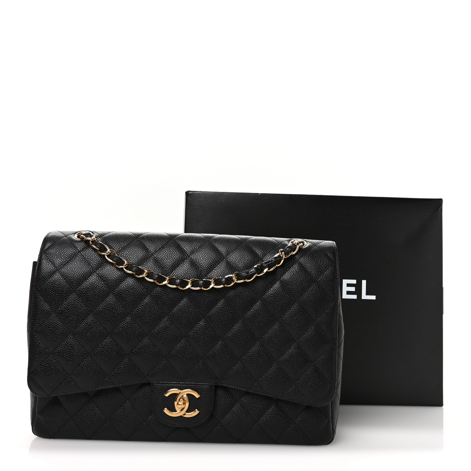 Chanel Caviar Quilted Maxi Double Flap Black 11 of 11