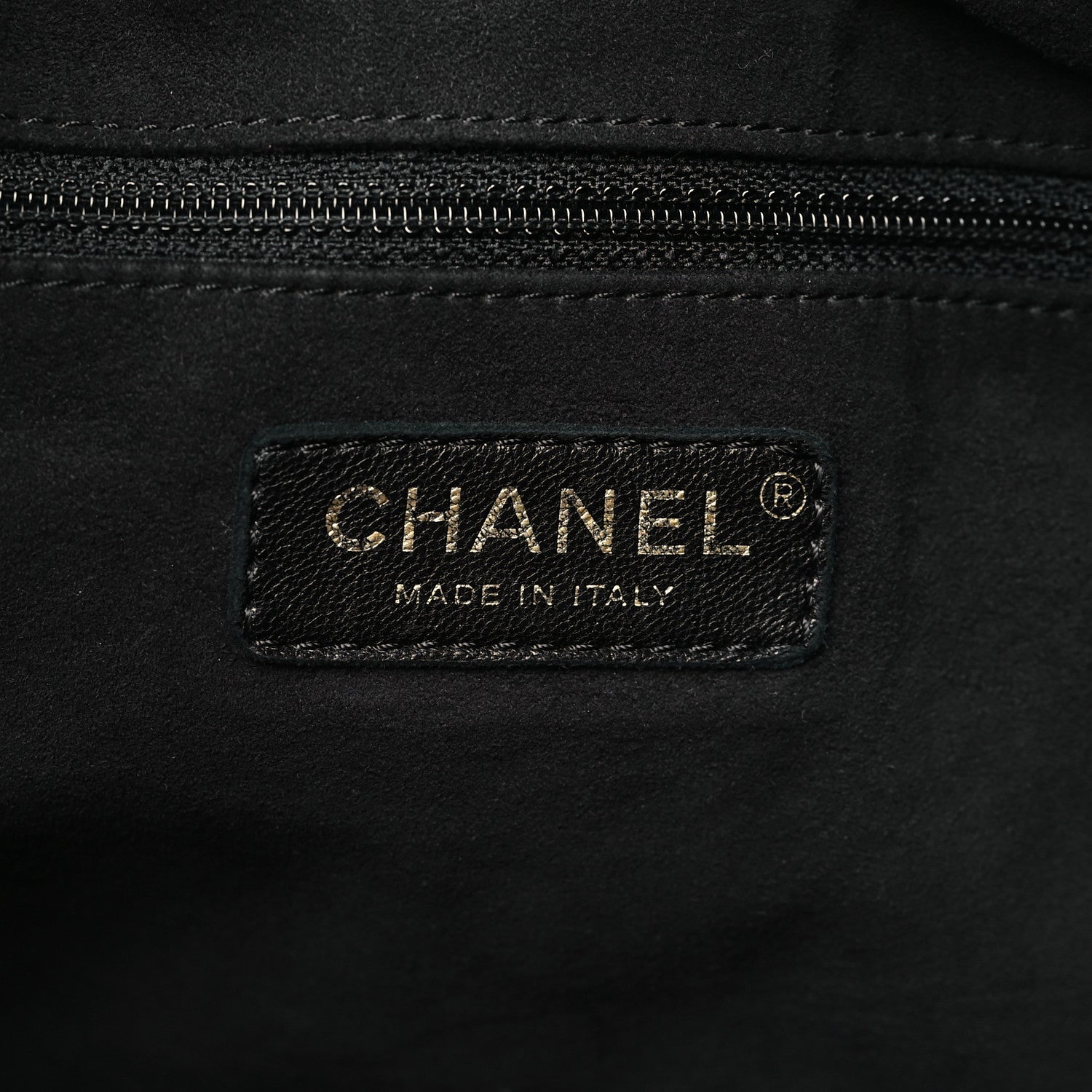 Chanel Calfskin Stitched Small Paris Rome Drawstring CC Bag Black 6 of 10