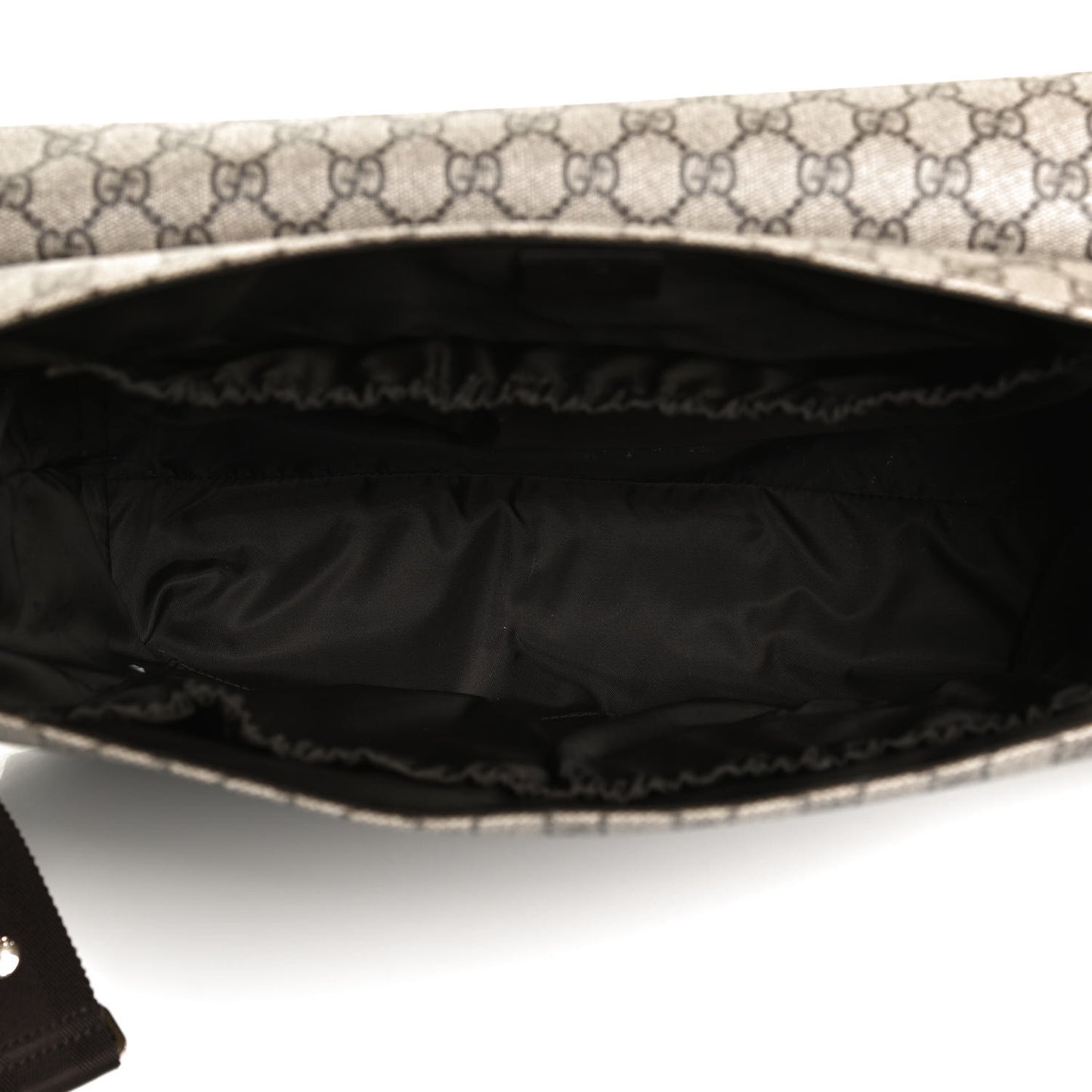 GG Plus Monogram Messenger Diaper Bag Dark Brown