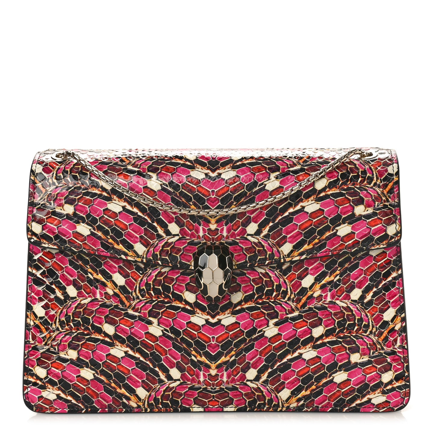 Elaphe Serpenti Forever Crossbody Bag Black Multicolor