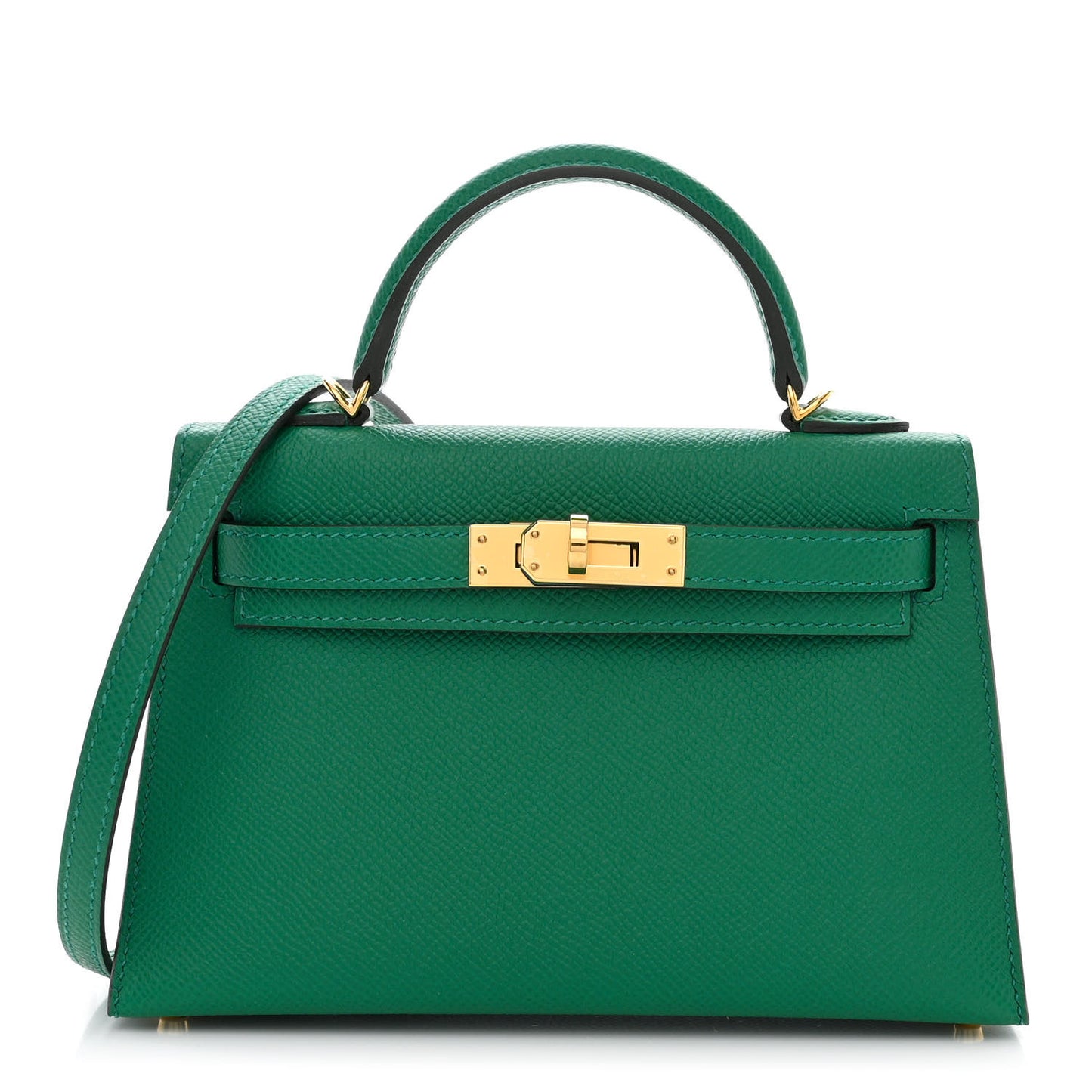 Epsom Mini Kelly Sellier 20 Vert Vertigo