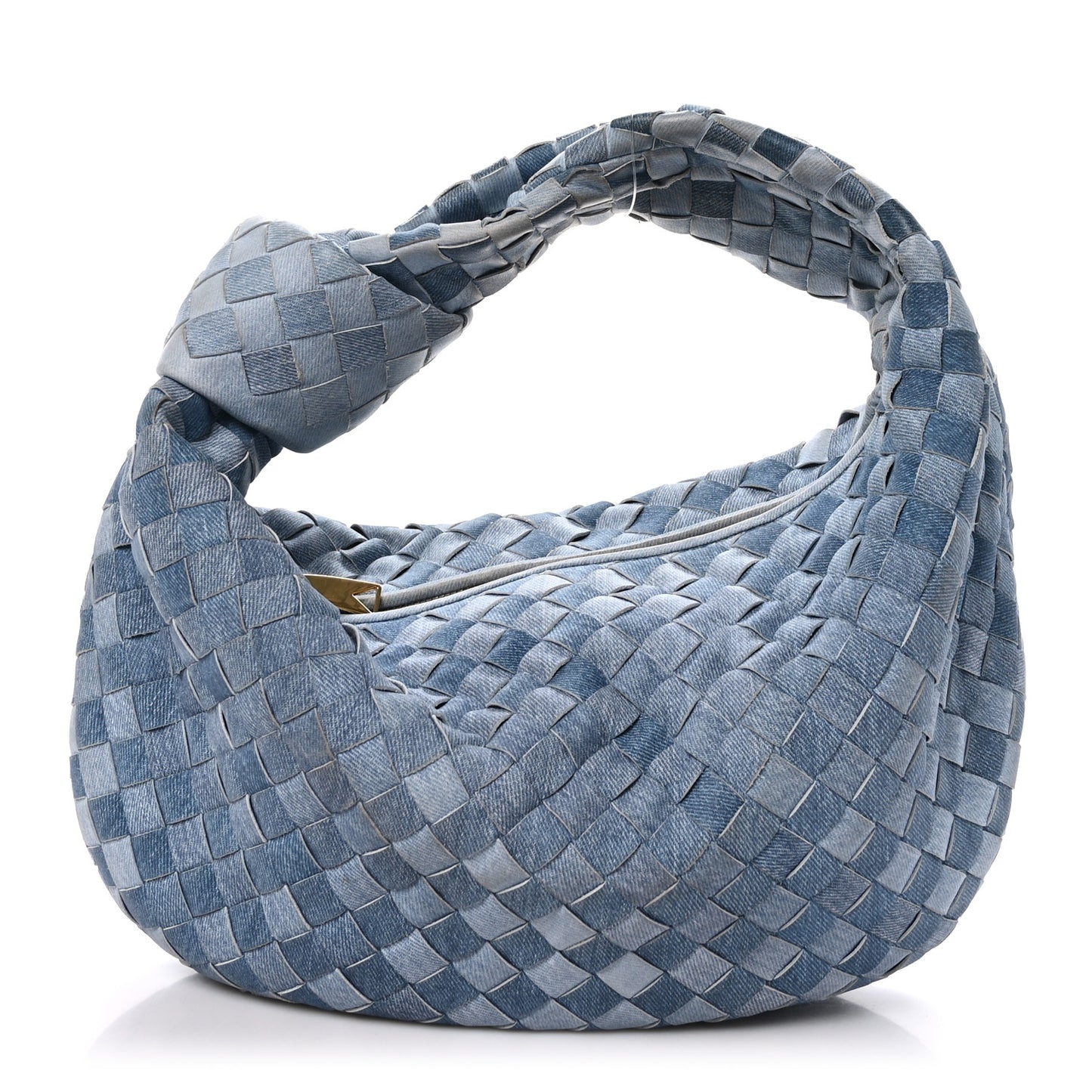 Nappa Denim Effect Intrecciato Teen Jodie Hobo Denim