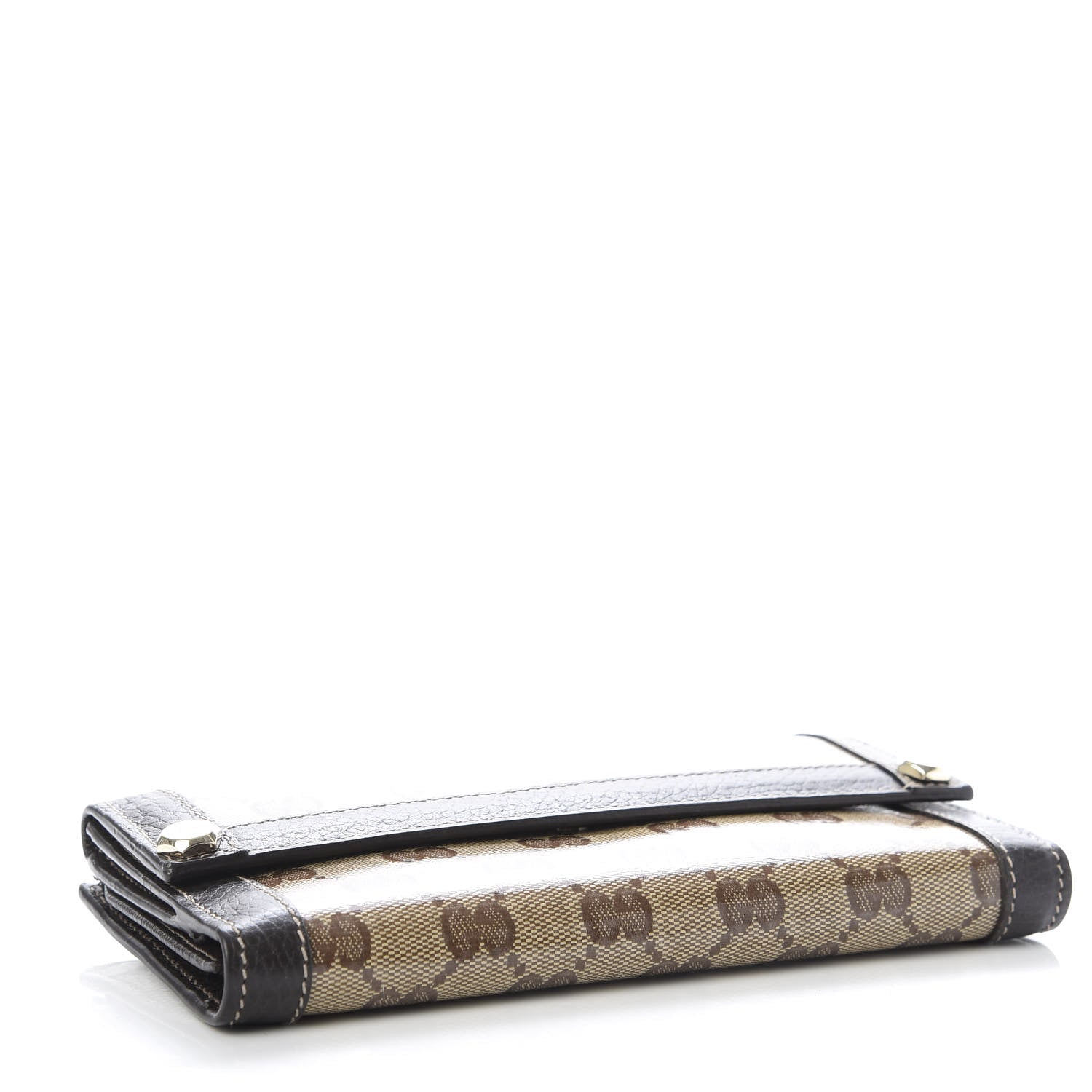 Gucci Crystal Monogram Continental Charmy Wallet Brown 4 of 9