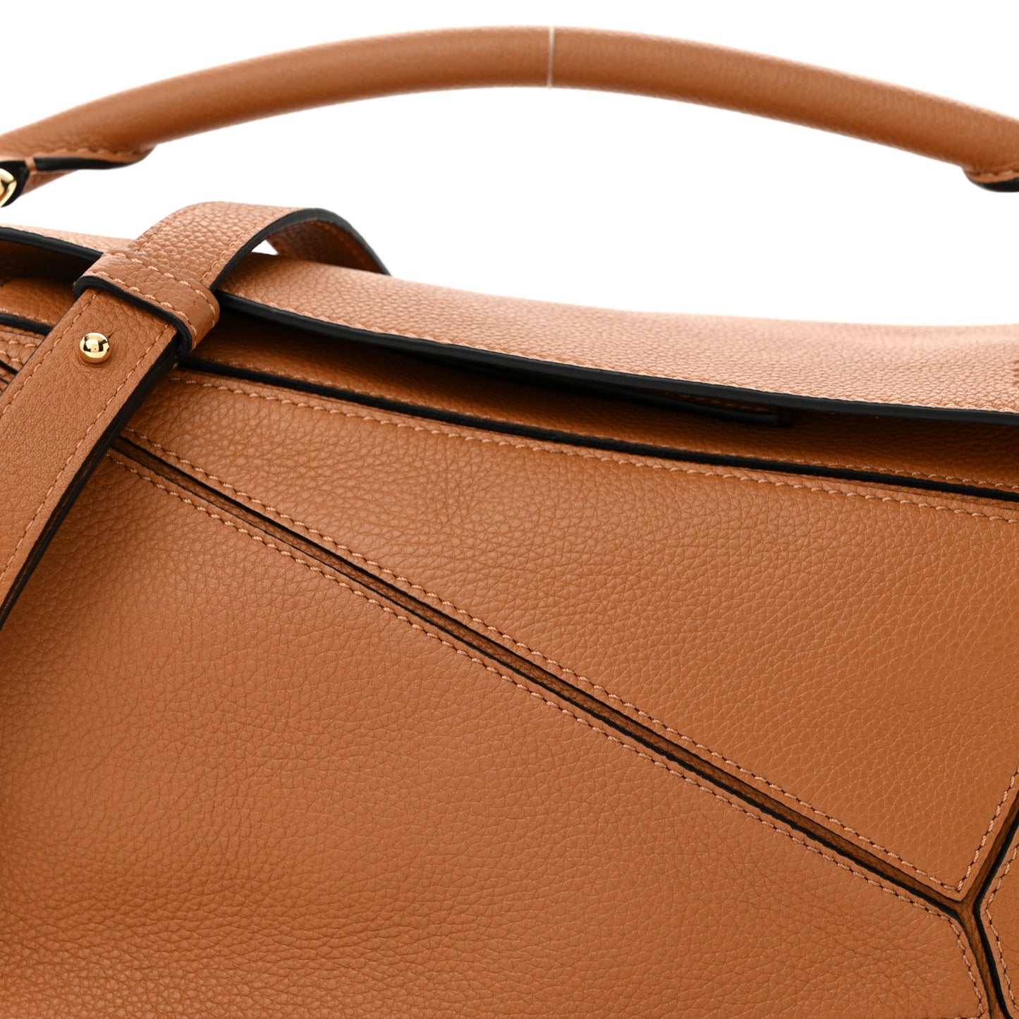 Calfskin Small Puzzle Bag Light Caramel
