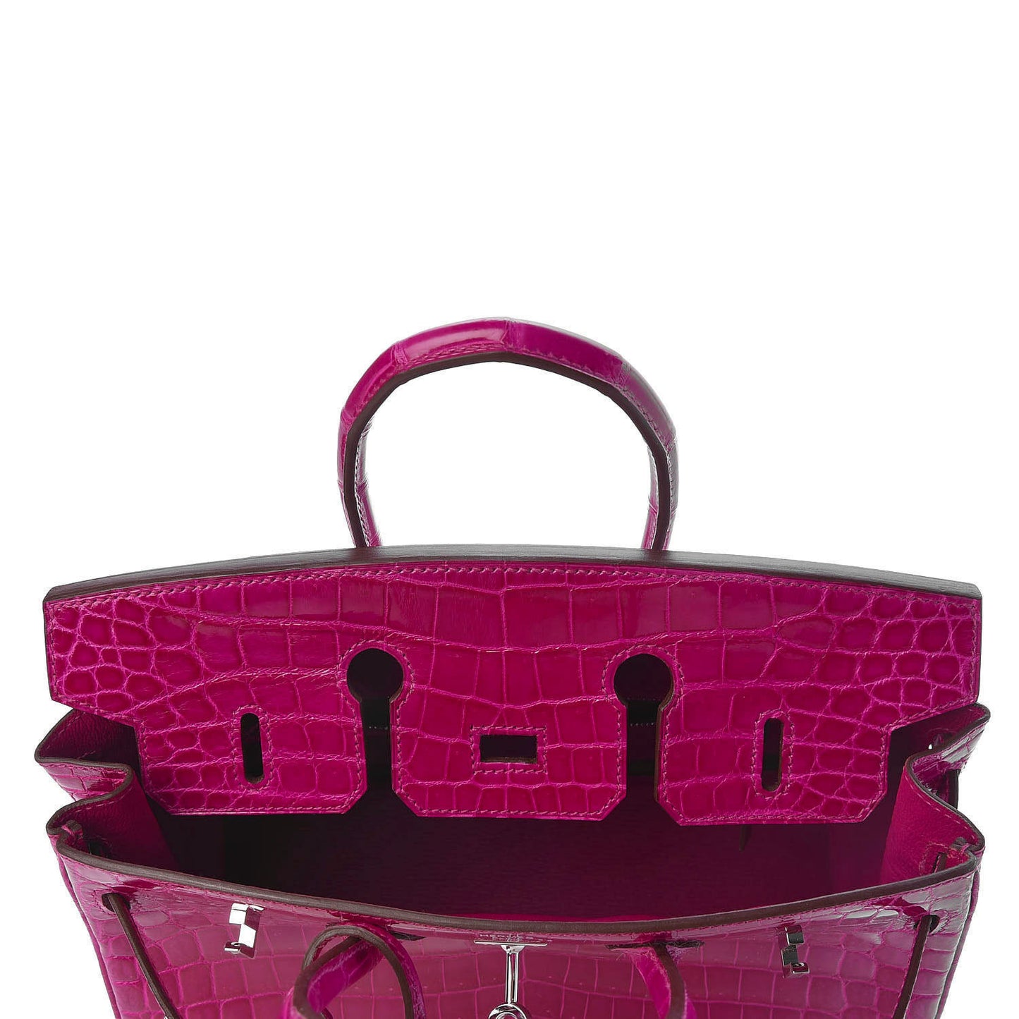 Shiny Niloticus Crocodile Birkin 25 Rose Scheherazade