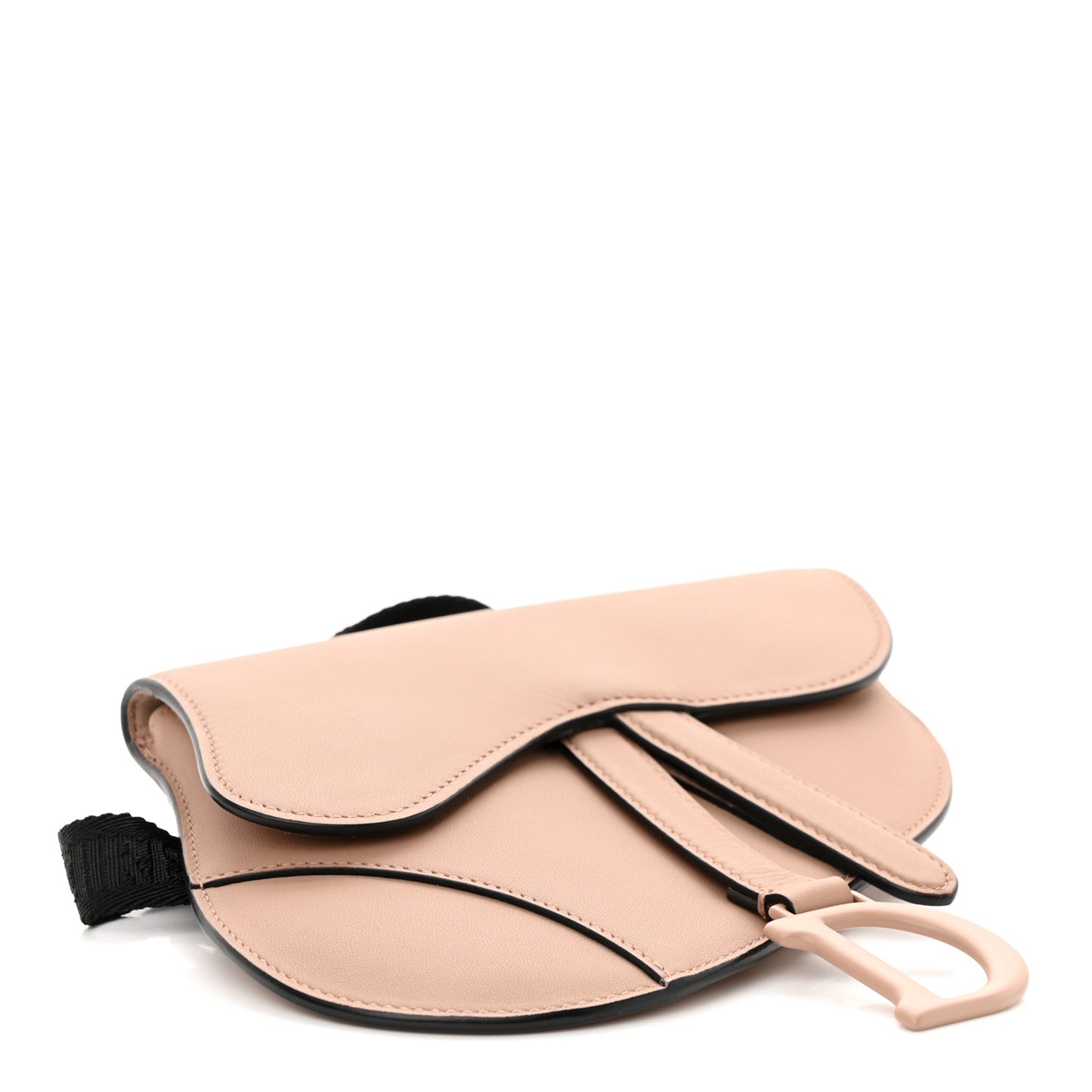 Ultra Matte Calfskin Saddle Belt Bag Rose Des Vents