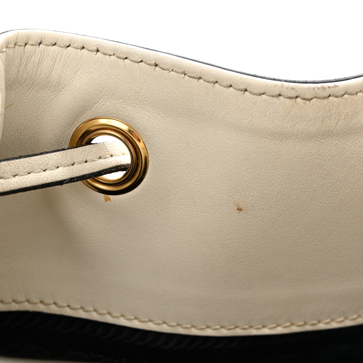 Saffiano Bucket Bag White