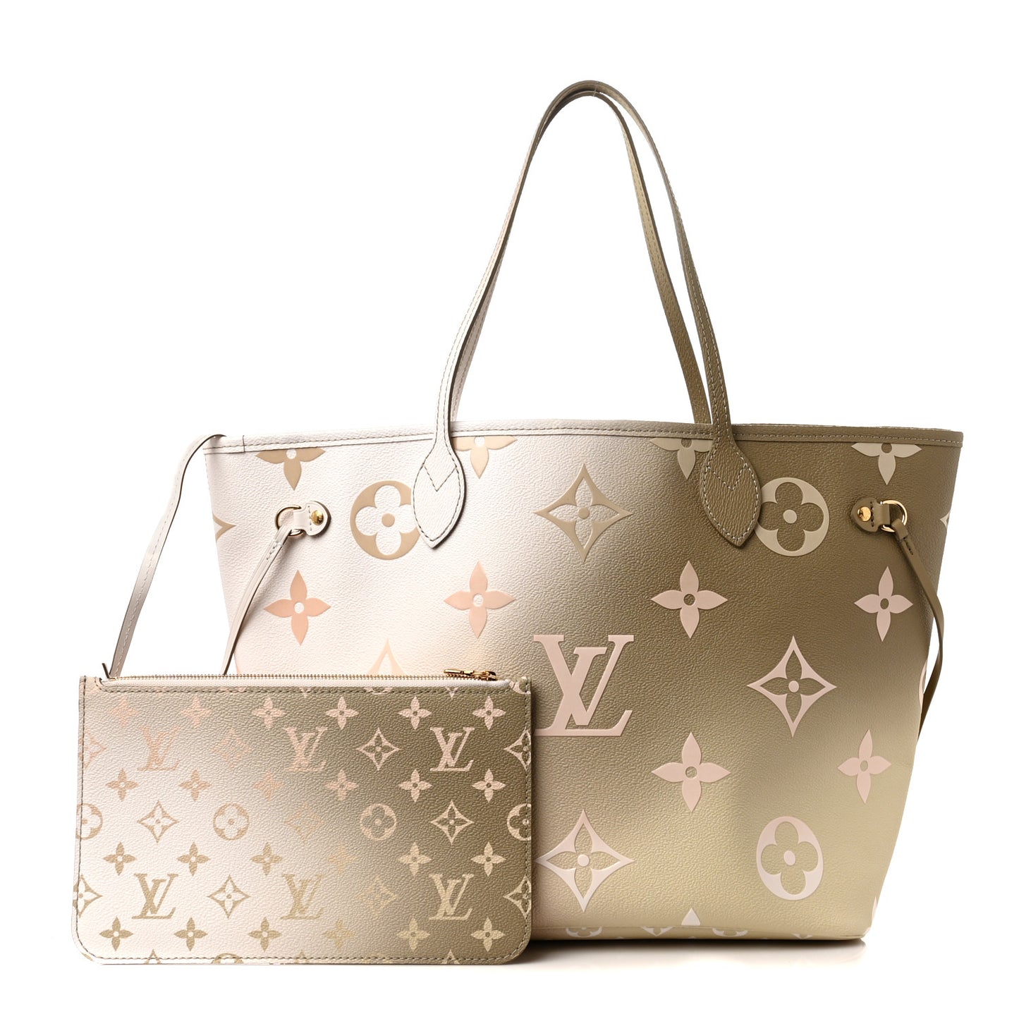 Monogram Giant Spring In The City Neverfull MM Sunset Kaki