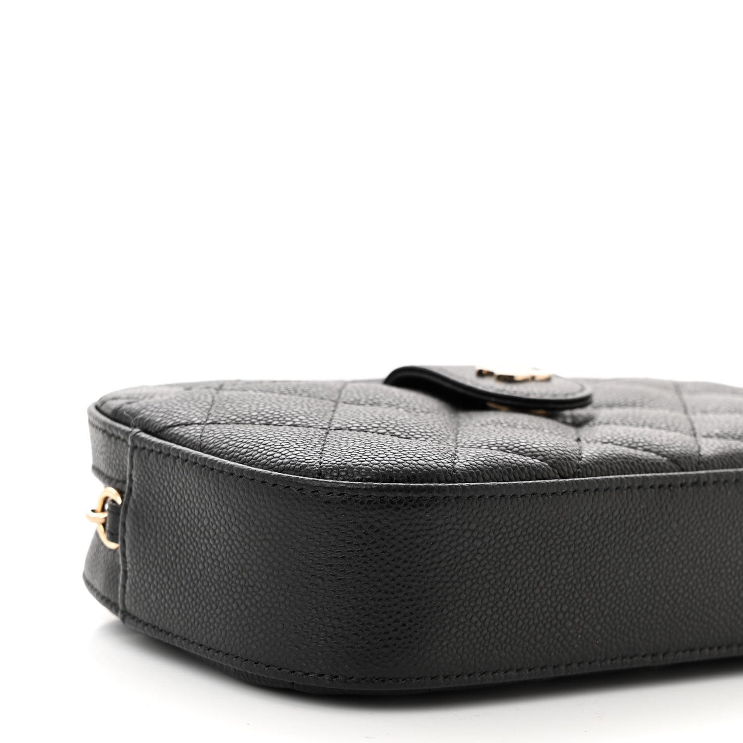 Caviar Quilted Chain Camera Bag Black
