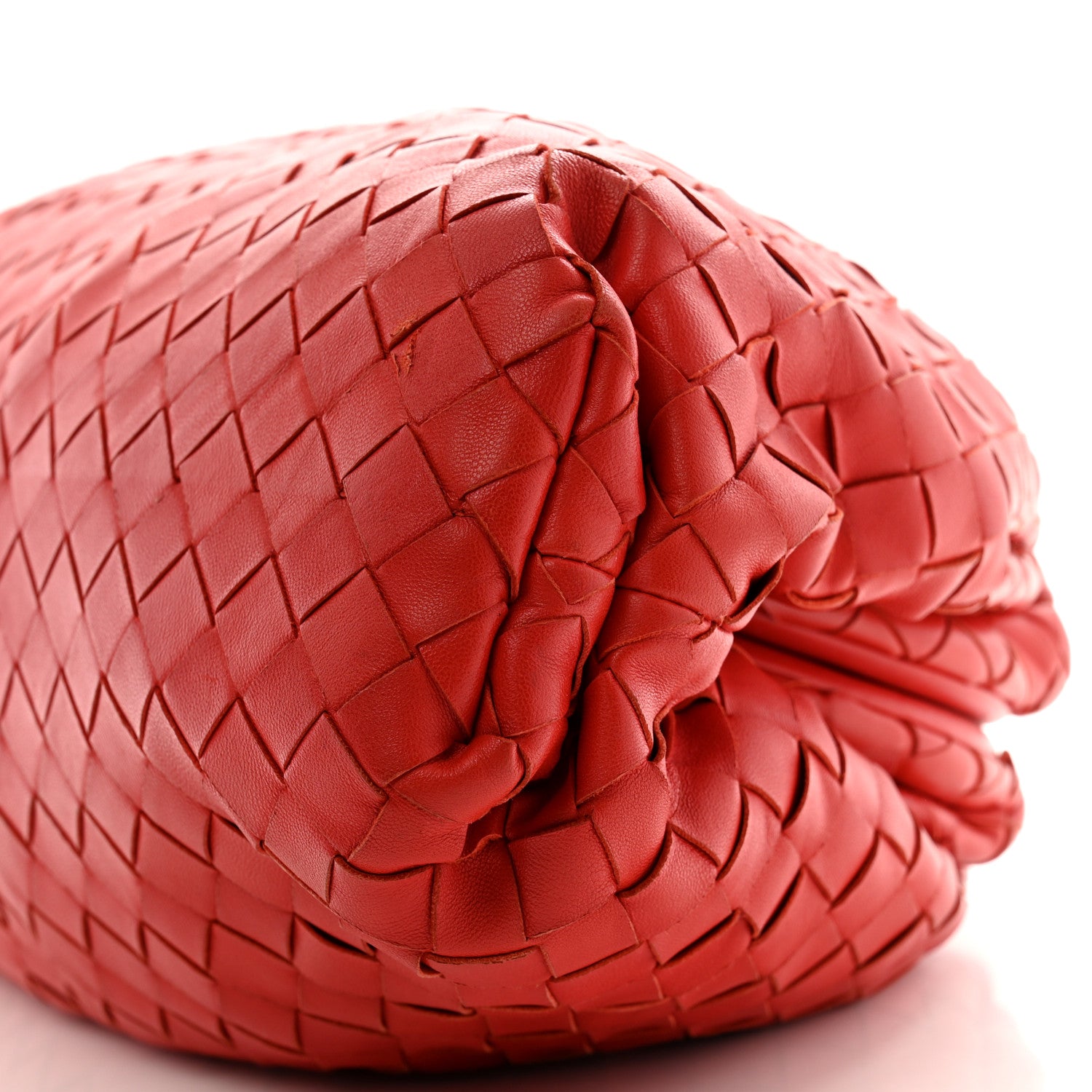 Bottega Veneta Nappa Maxi Intreccio The Pouch Oversized Red 10 of 13