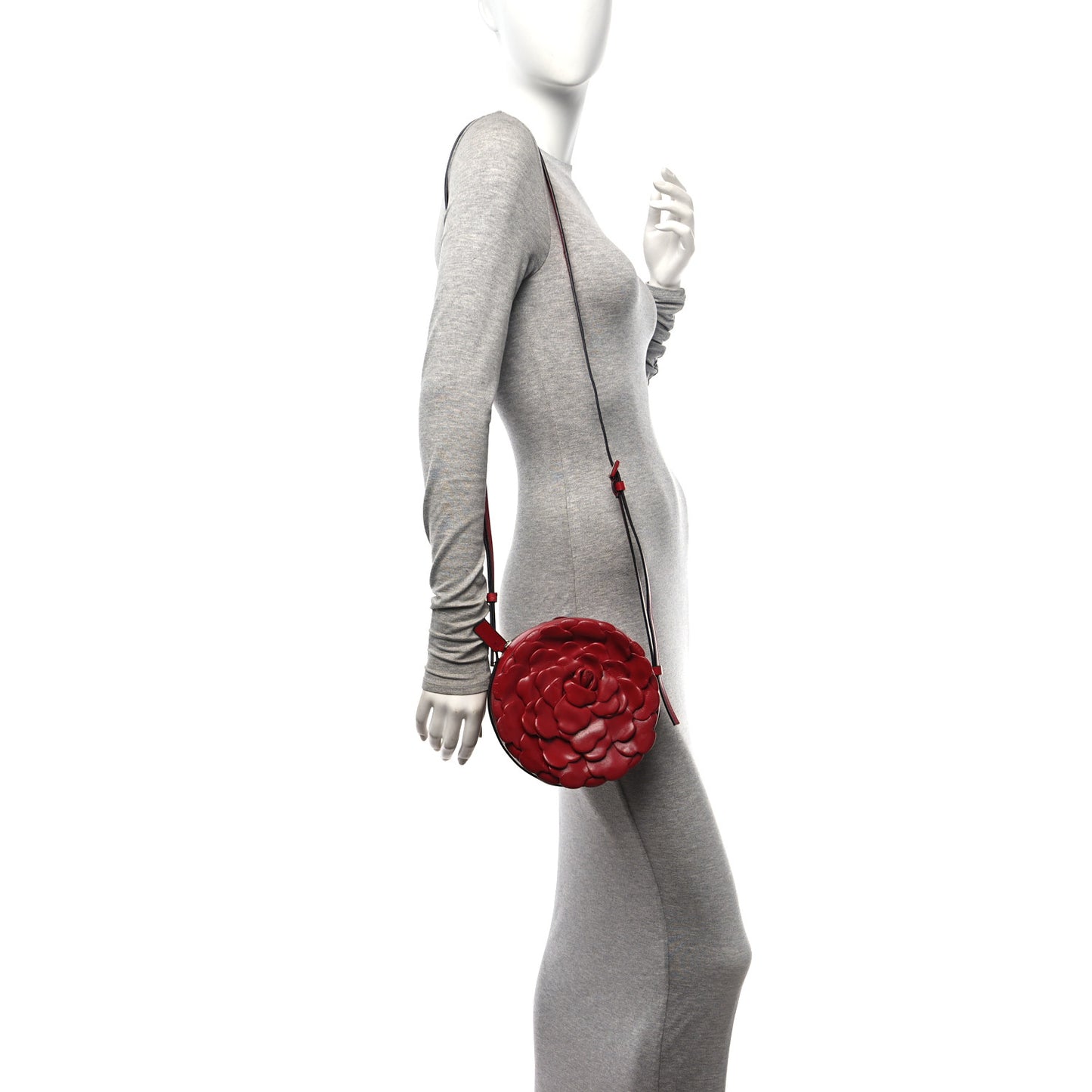 Nappa Atelier 03 Rose Edition Round Crossbody Bag Cerise