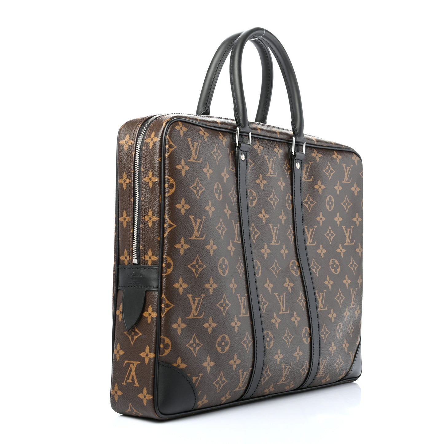 Monogram Macassar Porte Documents Voyage Soft Briefcase