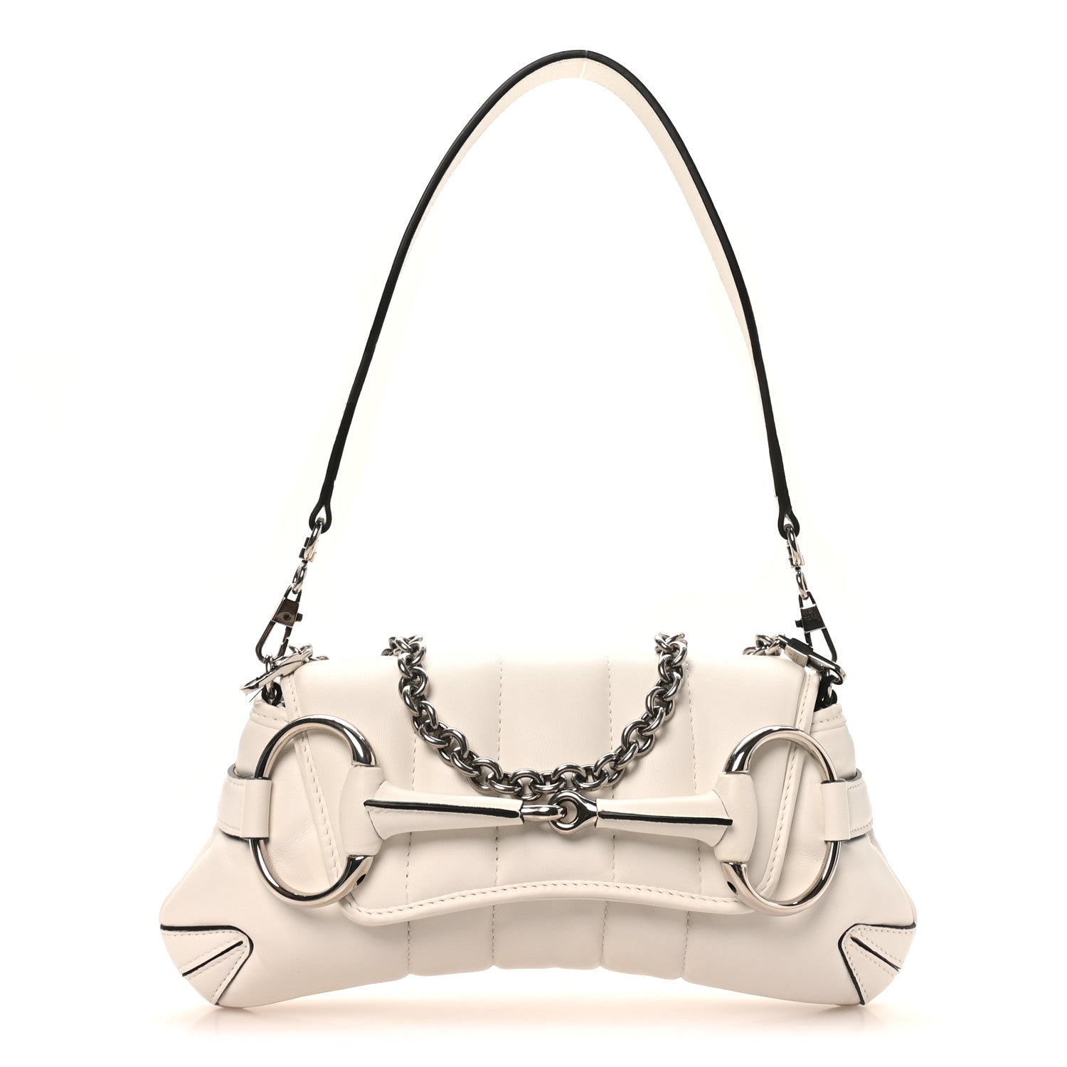 Gucci Nappa Vertical Matelasse Small Maxi Horsebit Chain Shoulder