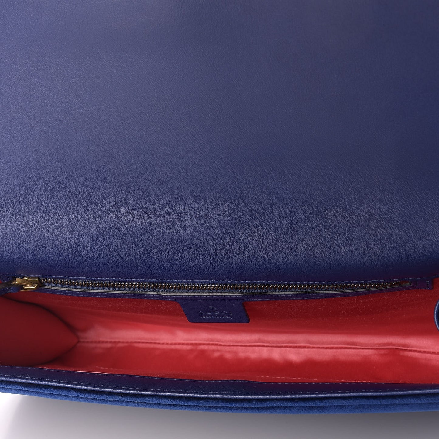 Velvet Matelasse GG Marmont Clutch Cobalt Blue