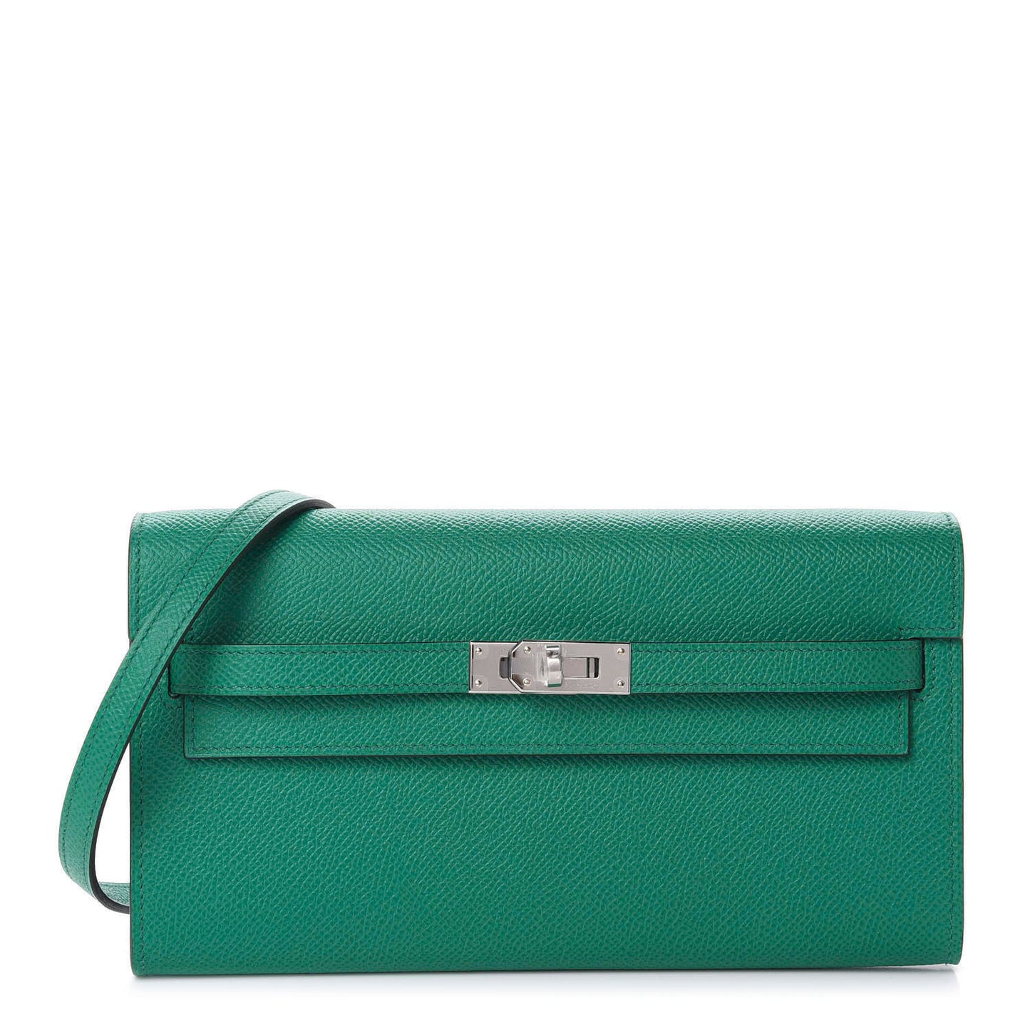 Epsom Kelly Wallet To Go Vert Jade Bleu Brume