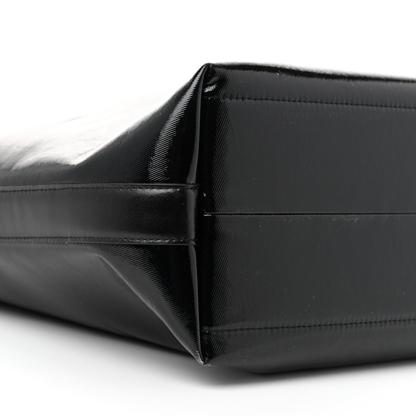 Coated Canvas Logo Shopper Tote Black