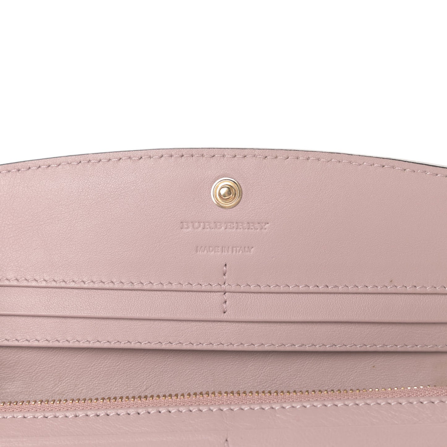 Calfskin House Check Porter Continental Wallet Pale Orchid