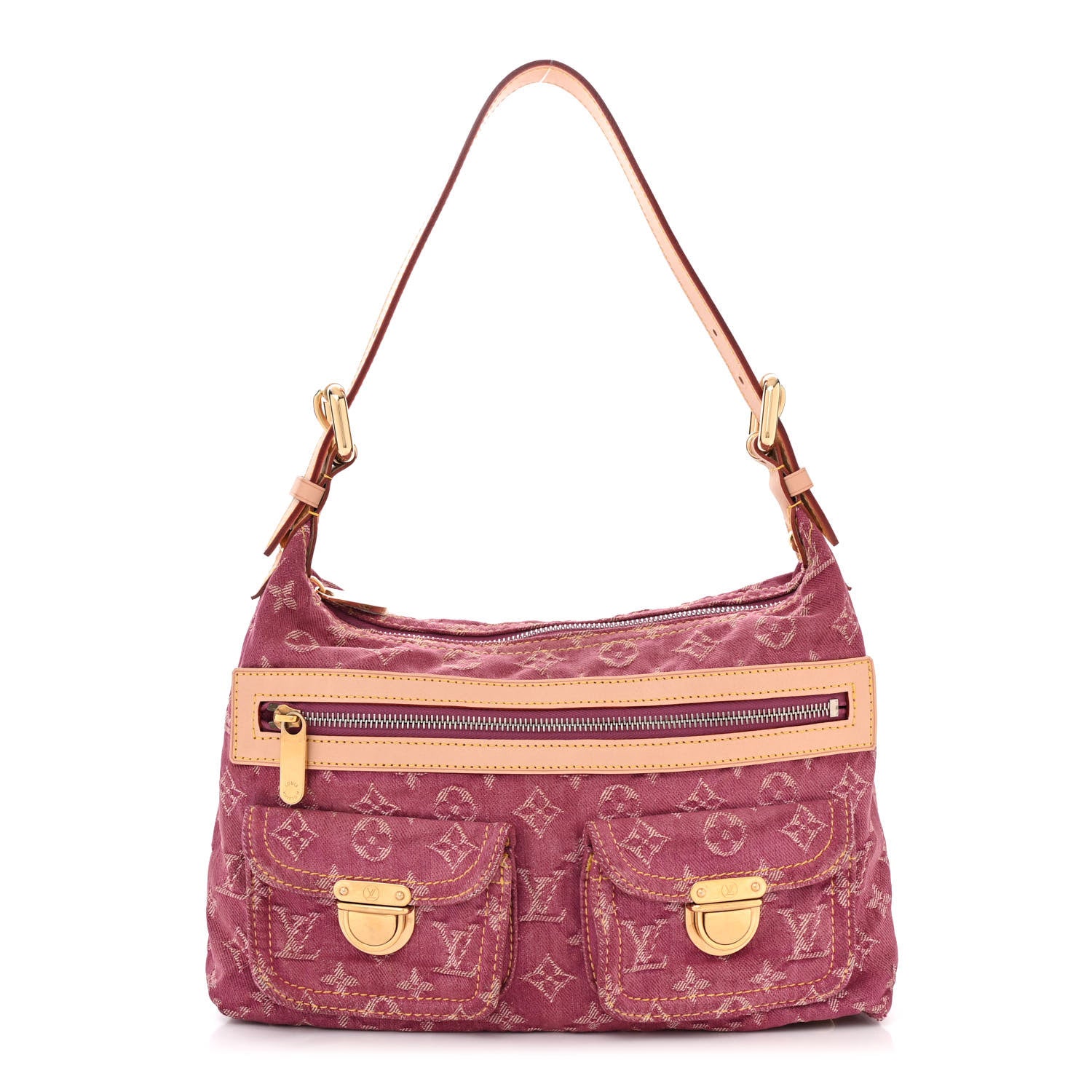 Louis Vuitton Denim Baggy PM Fuchsia 1 of 9