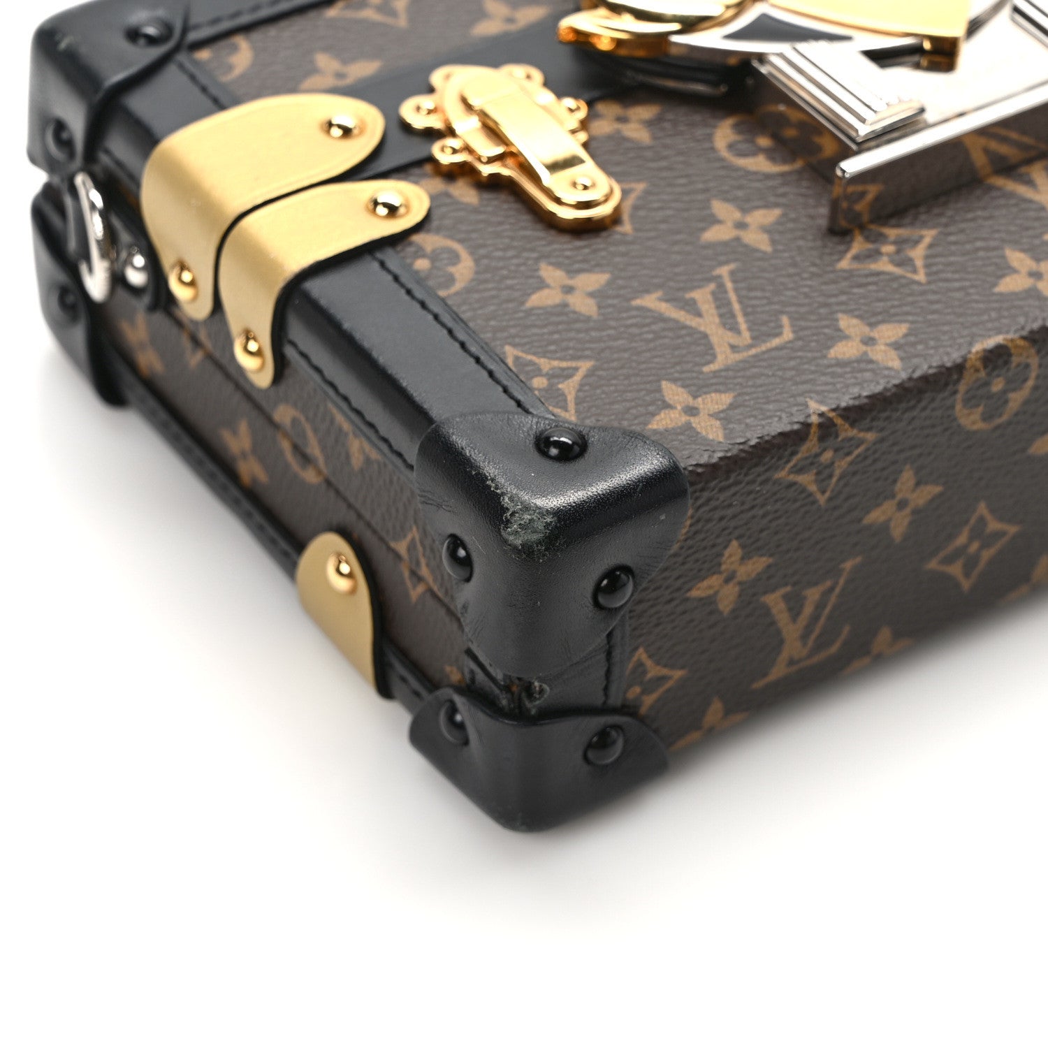 Louis Vuitton Monogram Column Petite Malle Black 10 of 11