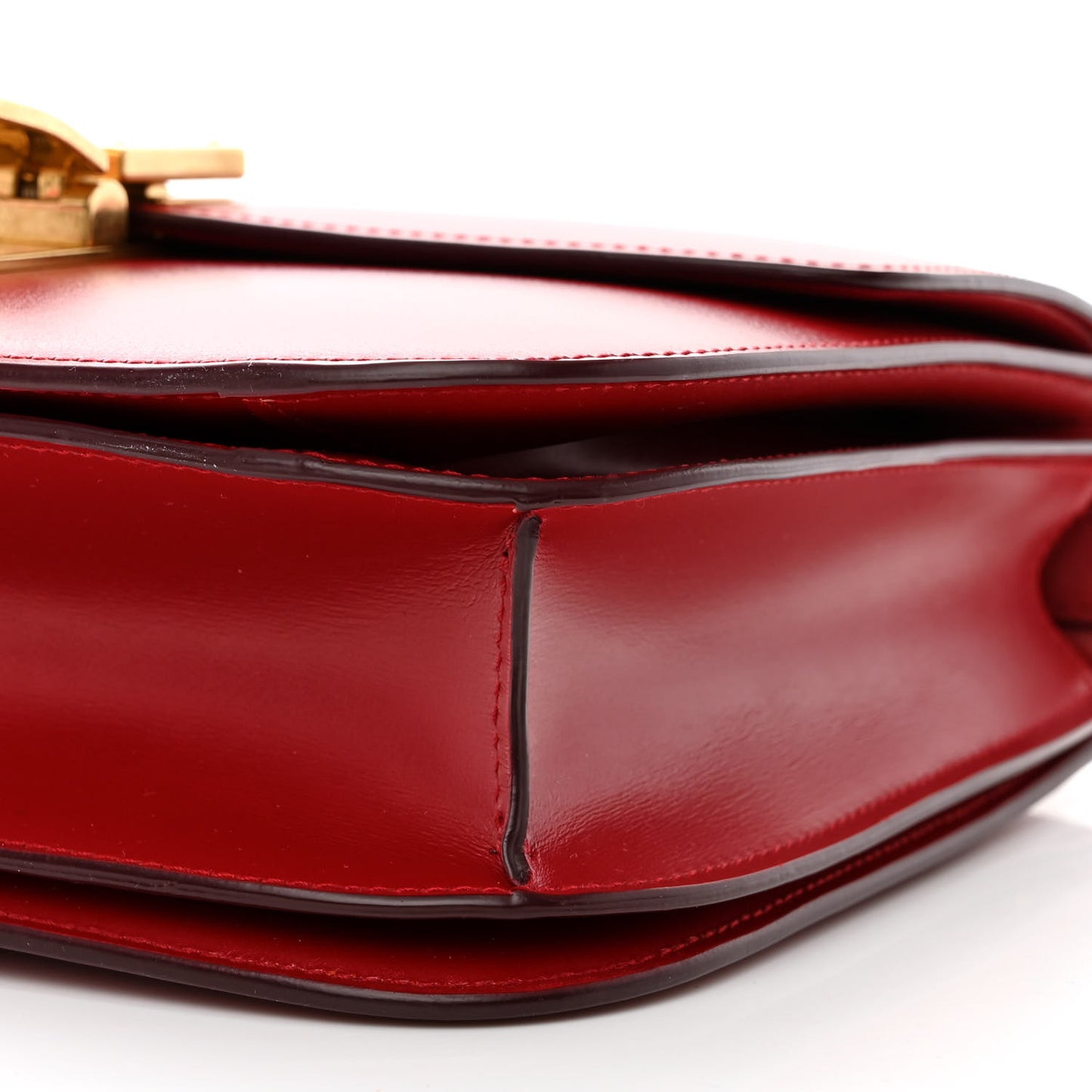 Box Calfskin Medium Classic Box Flap Bag Red