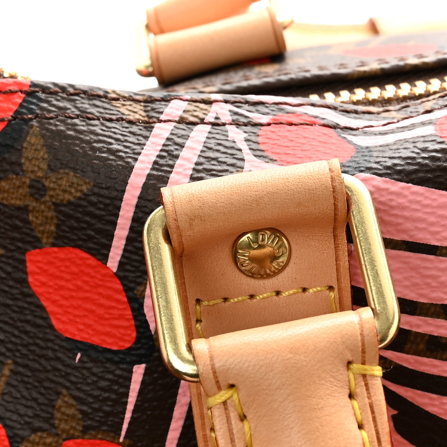 Monogram Jungle Dots Keepall Bandouliere 50 Sugar Pink Poppy