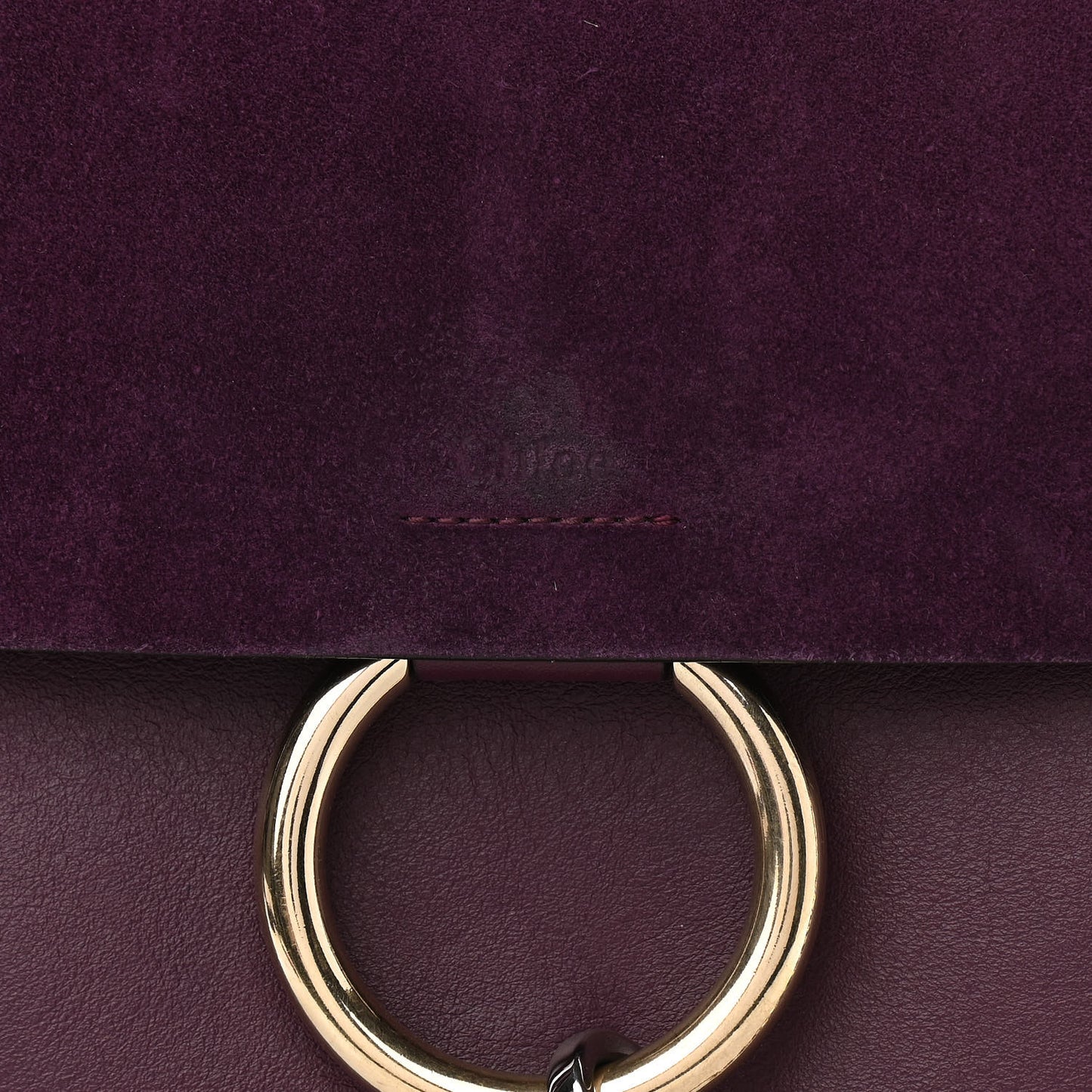 Calfskin Suede Medium Faye Shoulder Bag Intense Violine