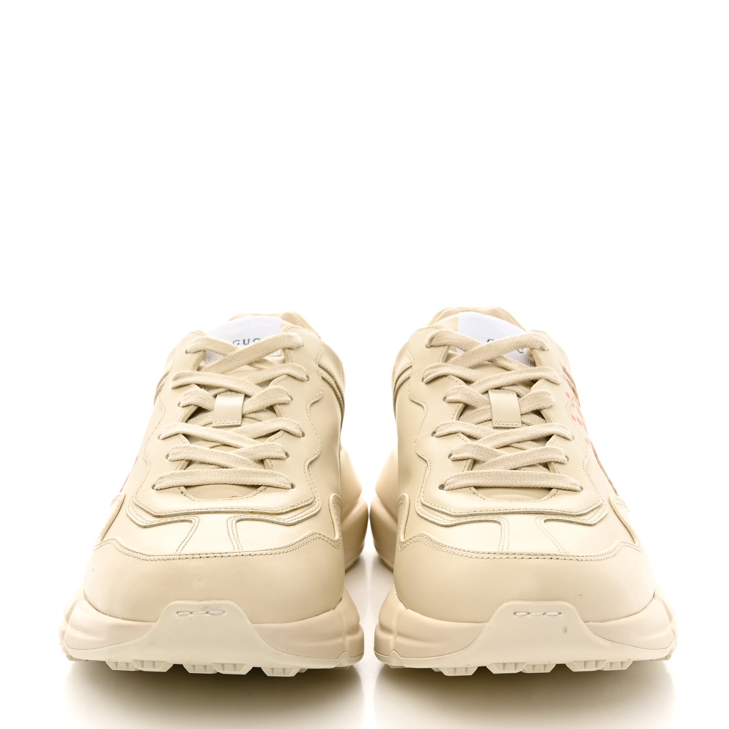 Gucci Calfskin Love Parade Mens Rhyton Sneakers 9.5 Ivory Multicolor 2 of 18