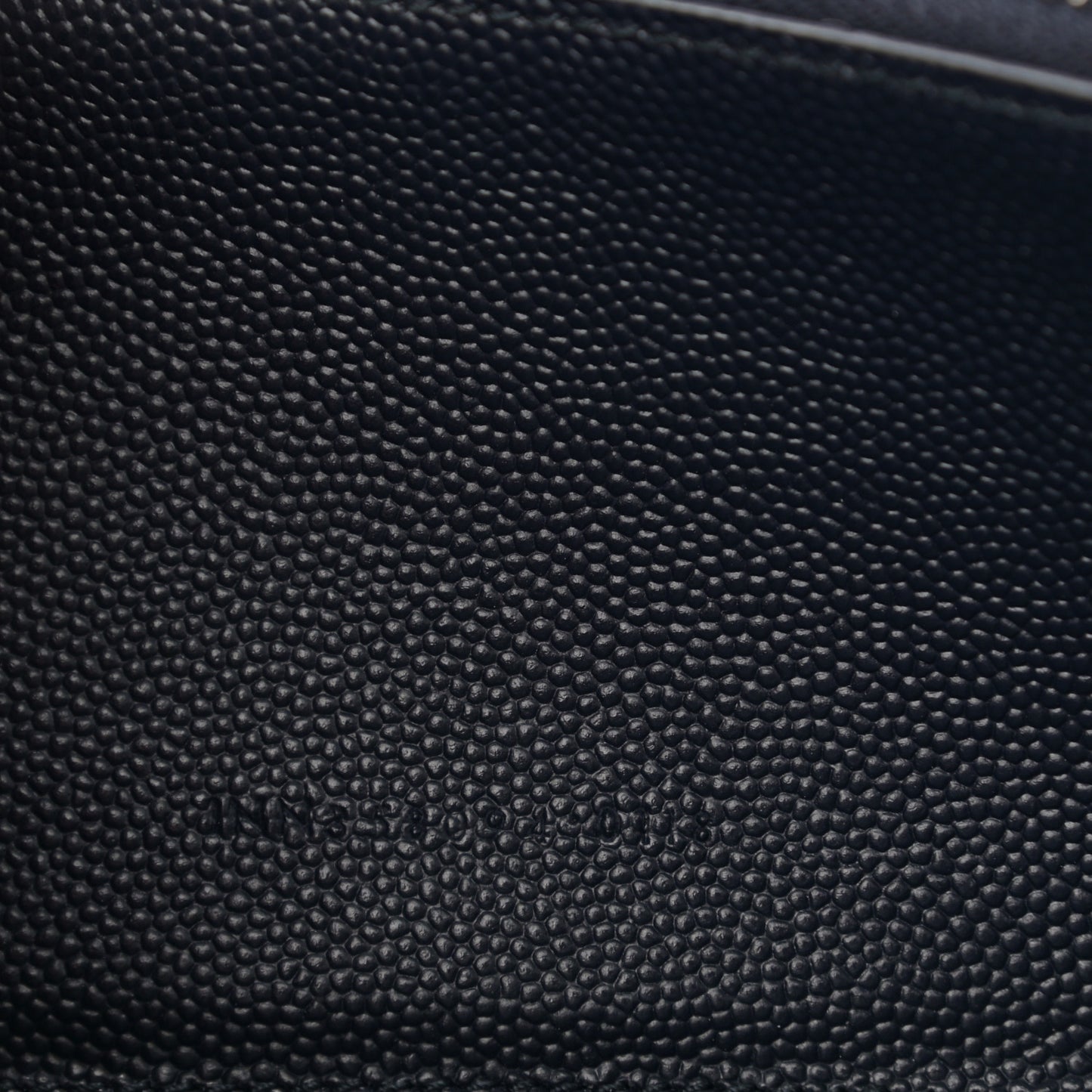 Grain De Poudre Matelasse Chevron Monogram Zip Around Wallet Deep Marine