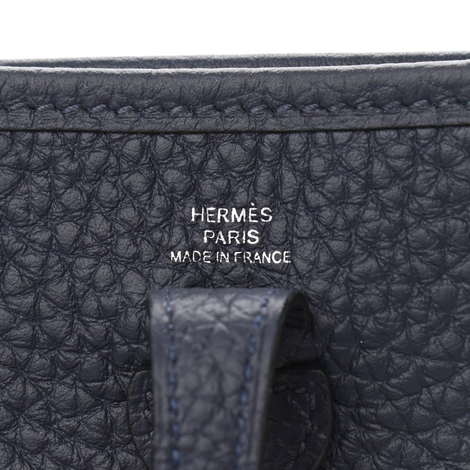 Hermes Taurillon Clemence Amazone Sangle Cavale Evelyne TPM Bleu Nuit Bleu Encre Cuivre 6 of 11