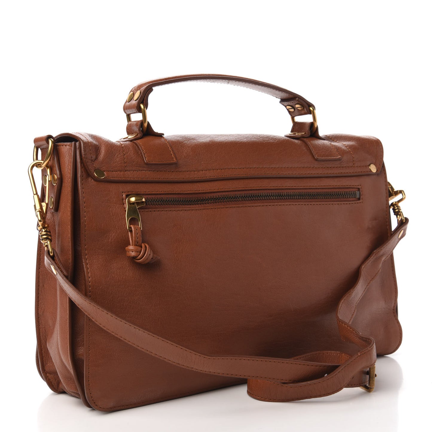 Lambskin Medium PS1 Satchel Saddle