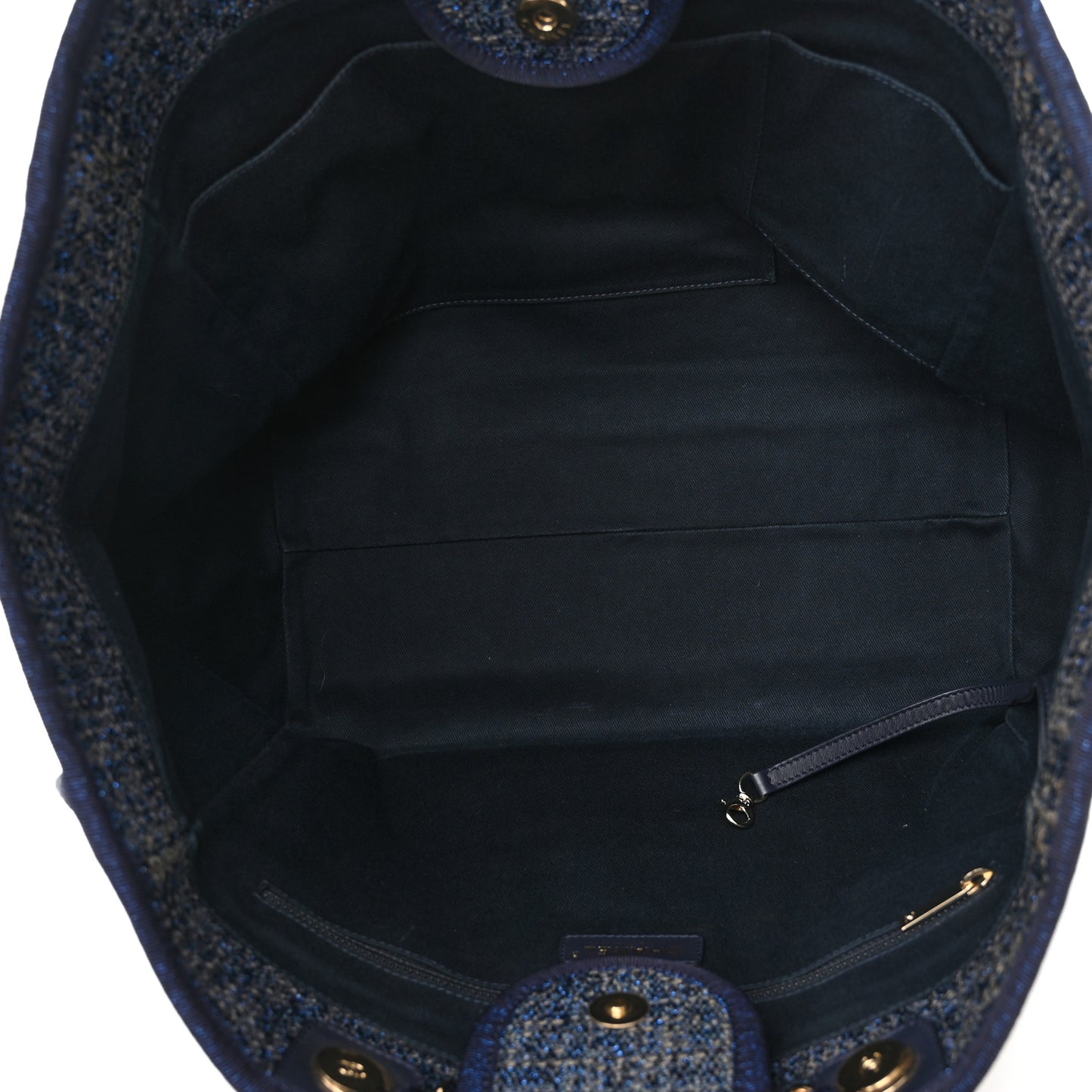 Denim Large Deauville Tote Navy Dark Blue