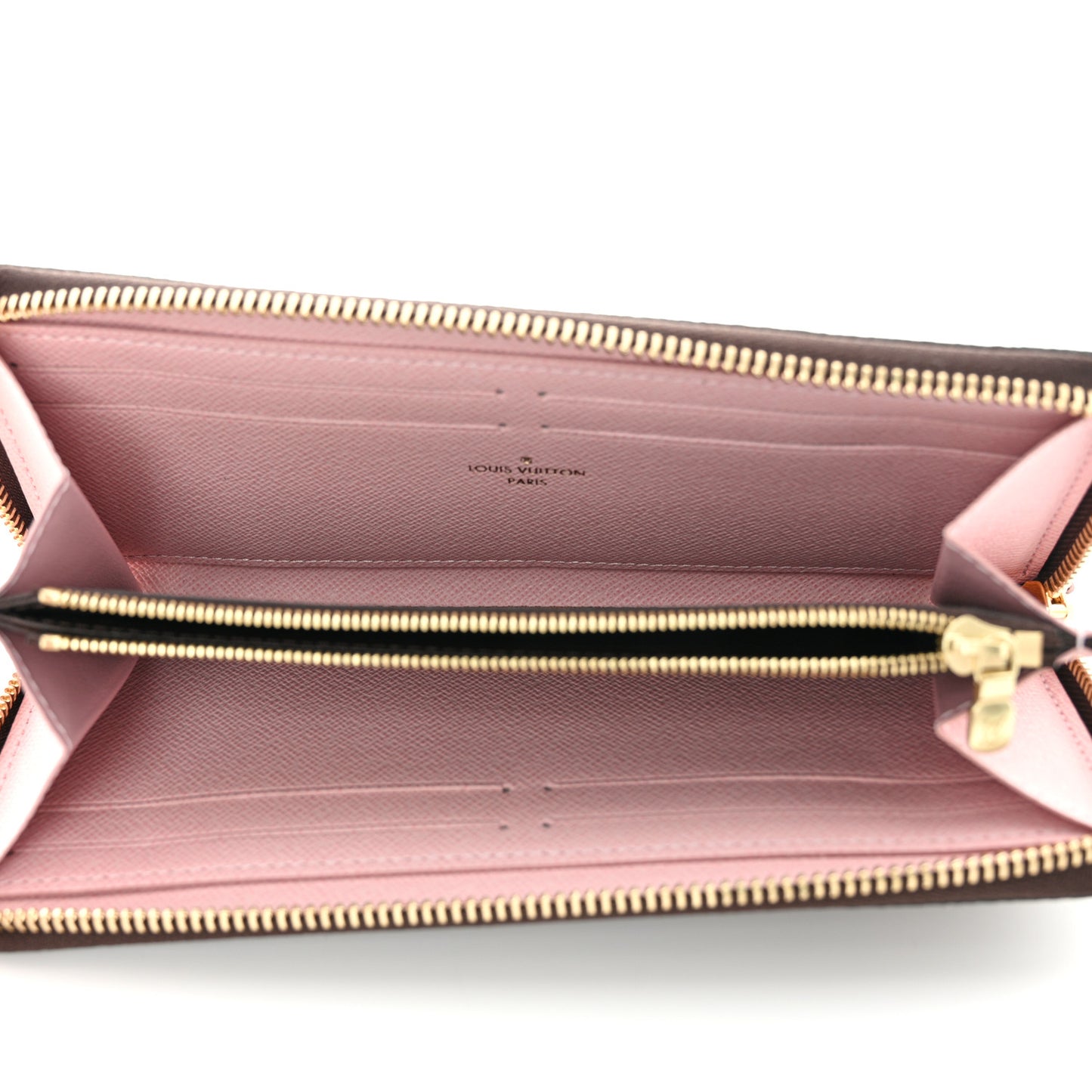 Damier Ebene Clemence Wallet Rose Ballerine