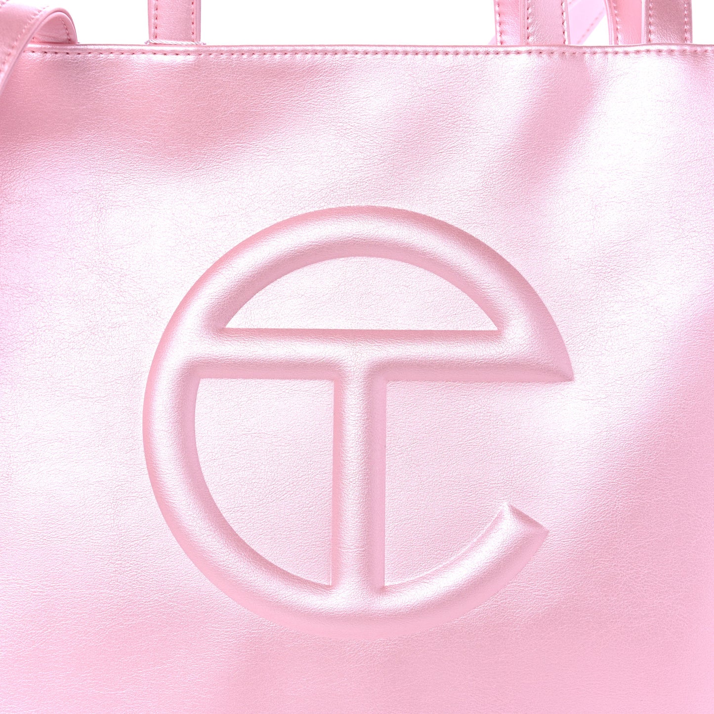 Metallic Vegan Leather Medium Shopping Bag Ballerina