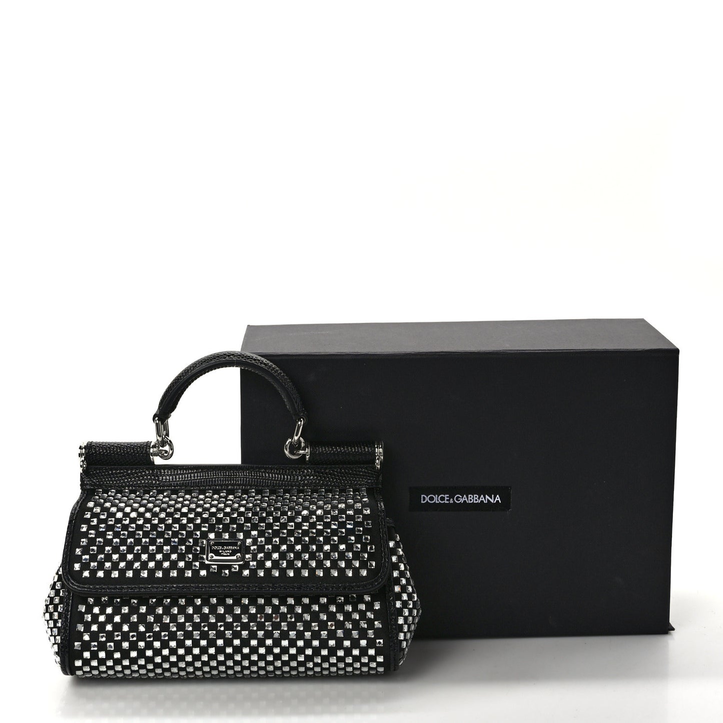 Crystal Small Miss Sicily Satchel Black