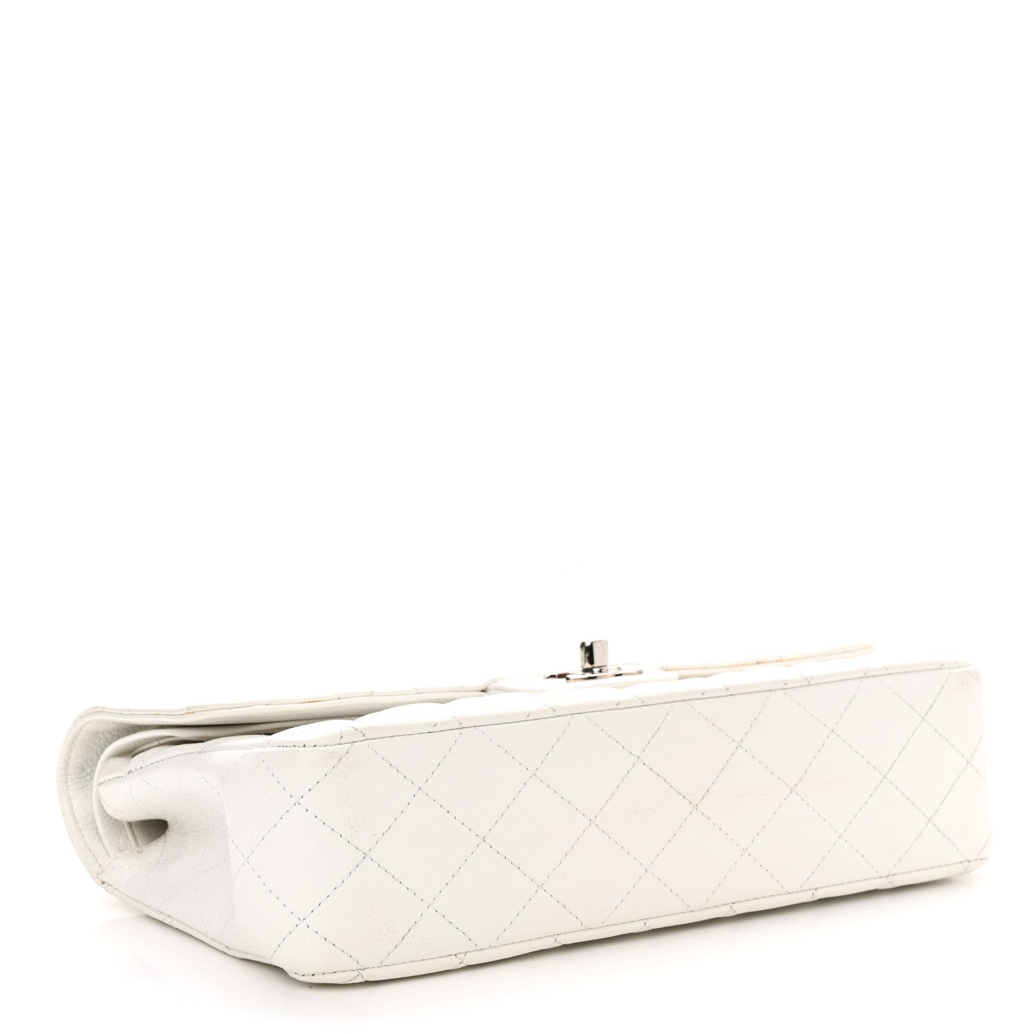 Chanel Caviar Quilted Medium Double Flap White 4 of 26