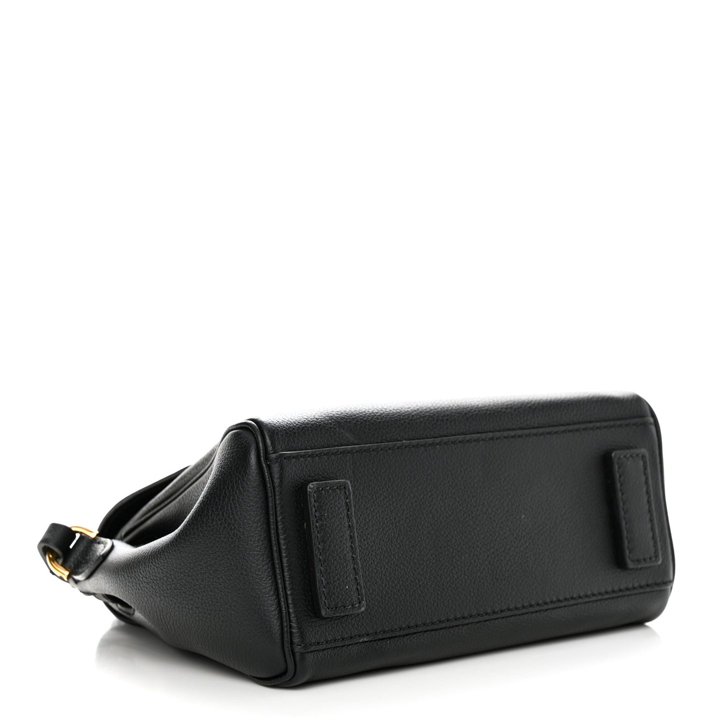 Grained Calfskin Small La Medusa Top Handle Bag Black