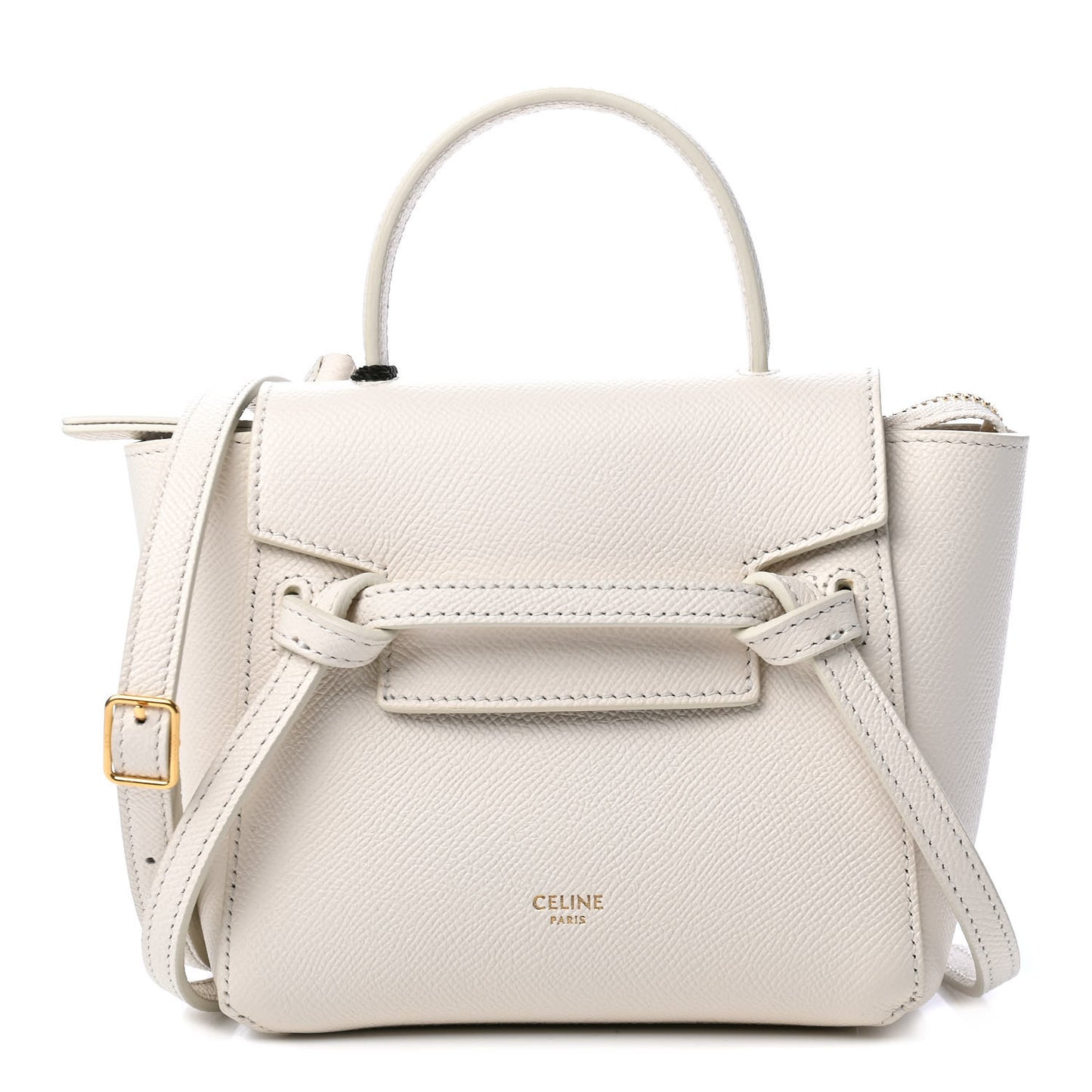 Grained Calfskin Pico Belt Bag Rice