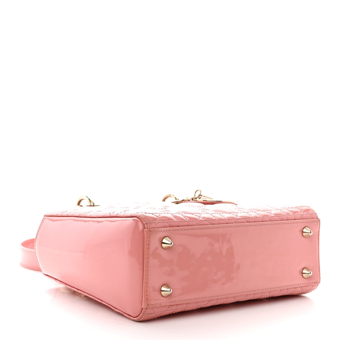 Patent Cannage Small Lady Dior Pink
