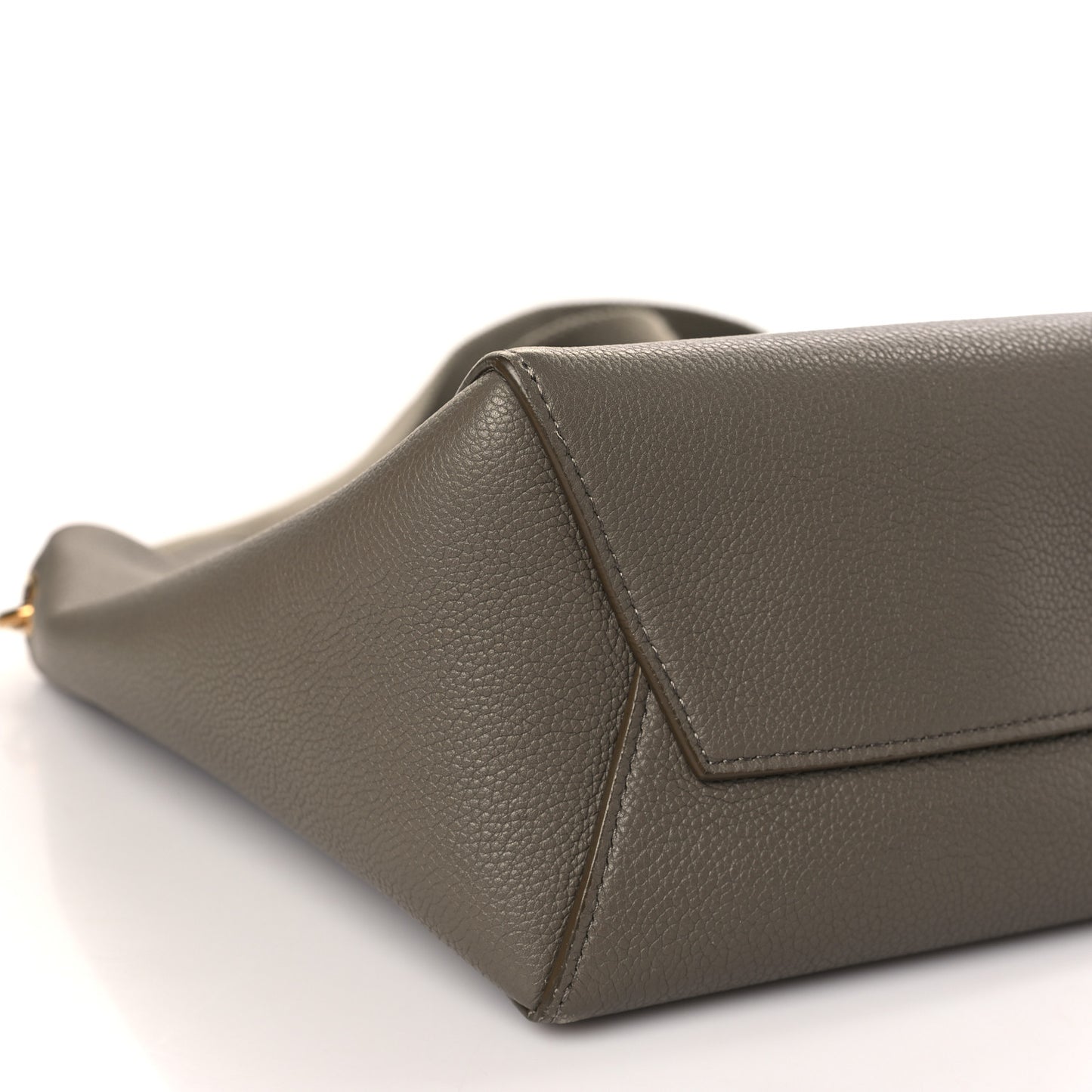 Soft Grained Calfskin Small Sangle Bucket Bag Taupe