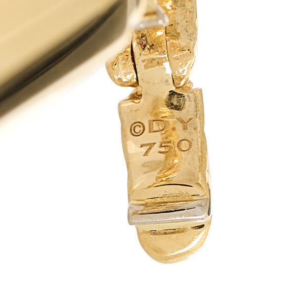 18K Yellow Gold Diamond Lexington Barrel Amulet Pendant