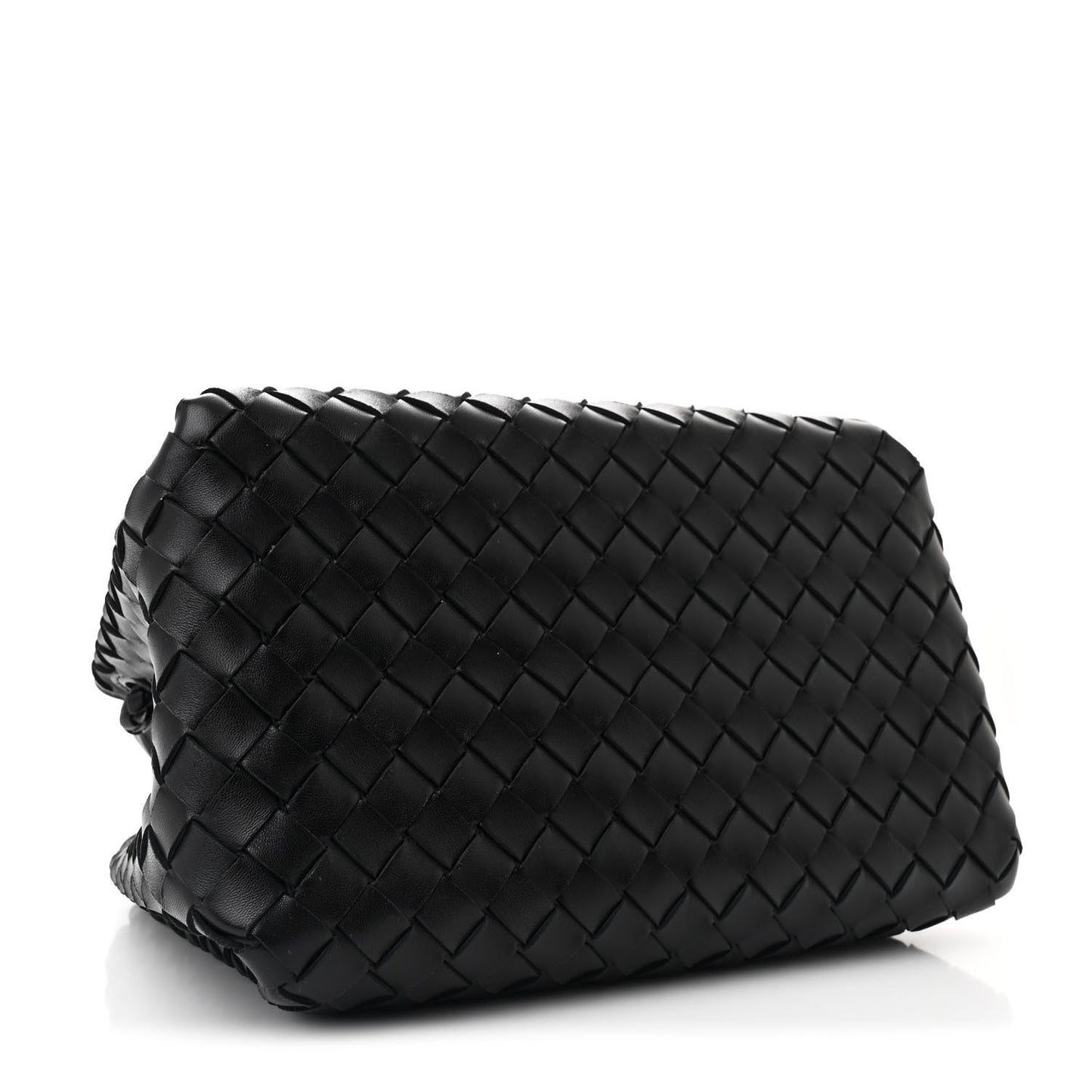 Nappa Intrecciato Medium Parachute Shoulder Bag Black