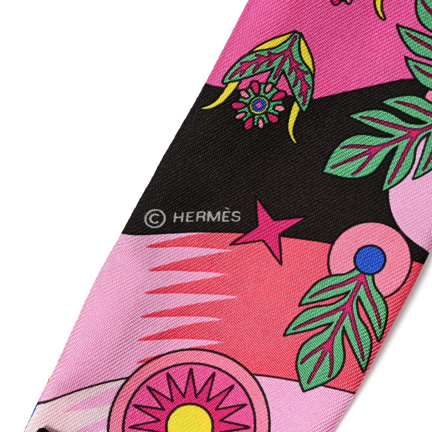 Silk La Source de Pegase Twilly Ebene Rose Vif Jaune Vif