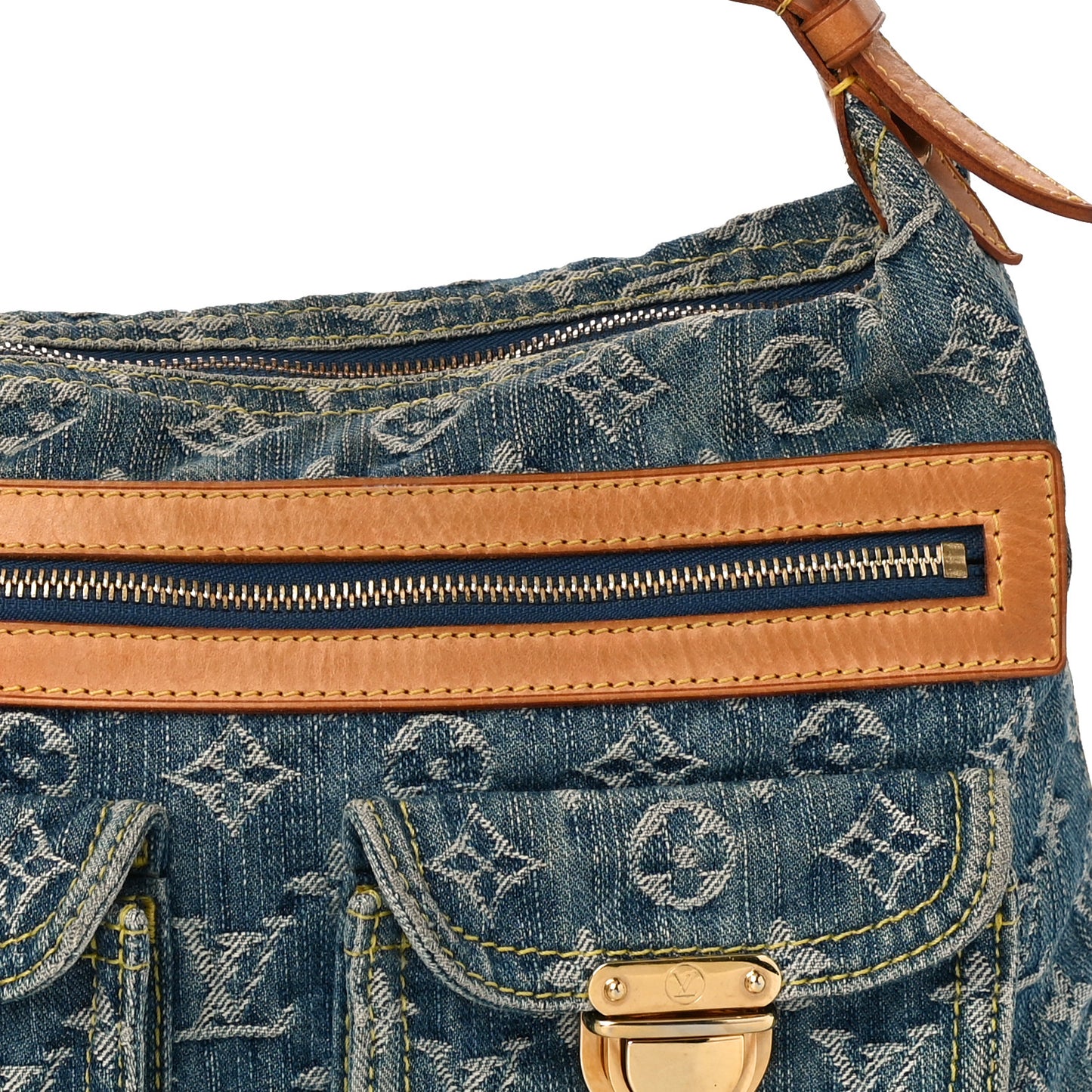 Monogram Denim Baggy PM Blue