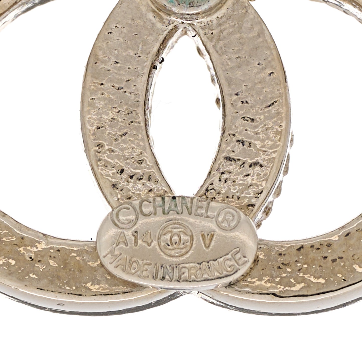 Crystal CC Earrings Silver
